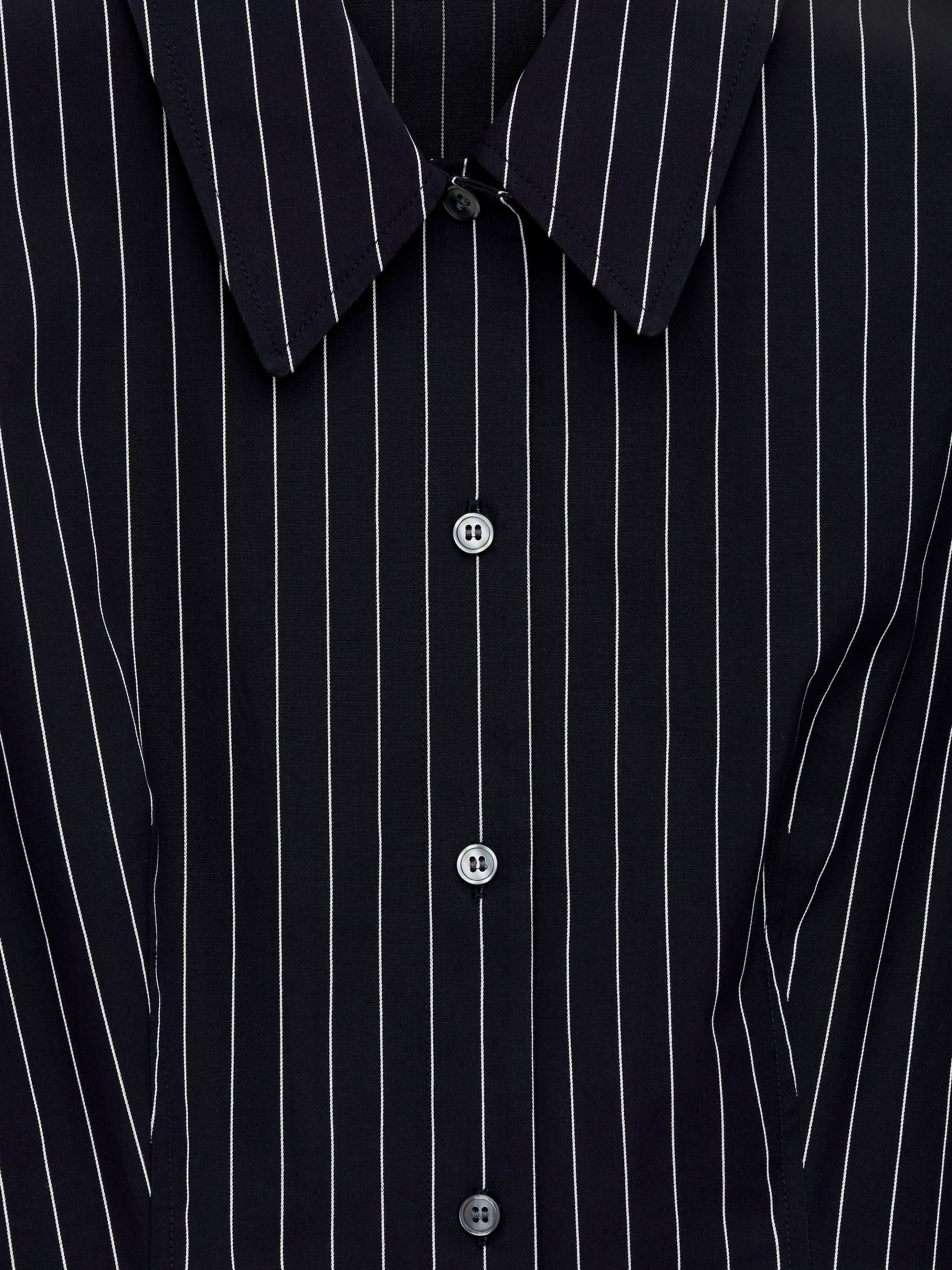 Fitted Shirt - Dark Blue/White - Slim fit - Women - StillMedia/DescriptiveDetail - 1