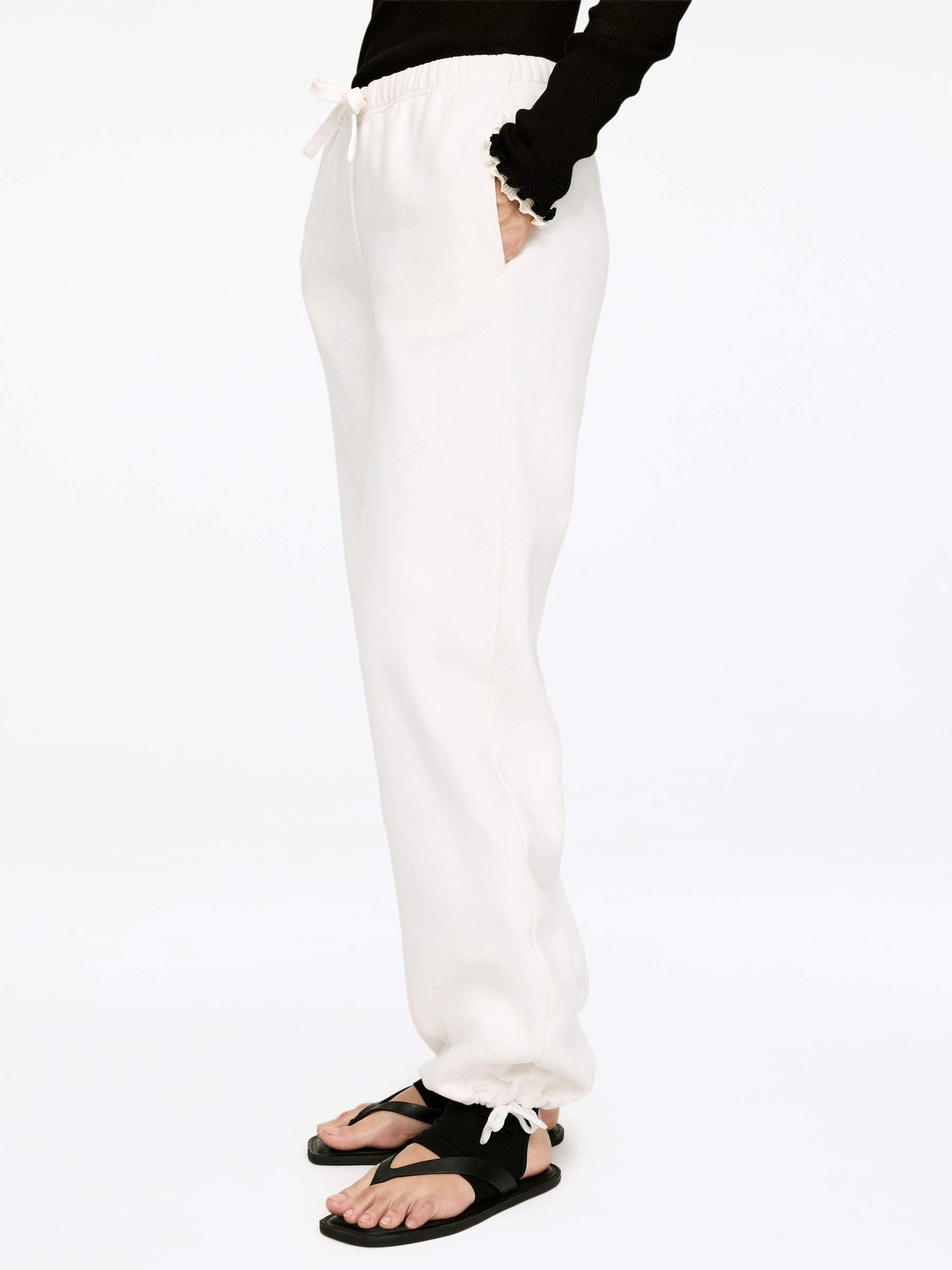 Cotton Sweatpants - Off White - Regular fit - Women - StillMedia/Lookbook - 6