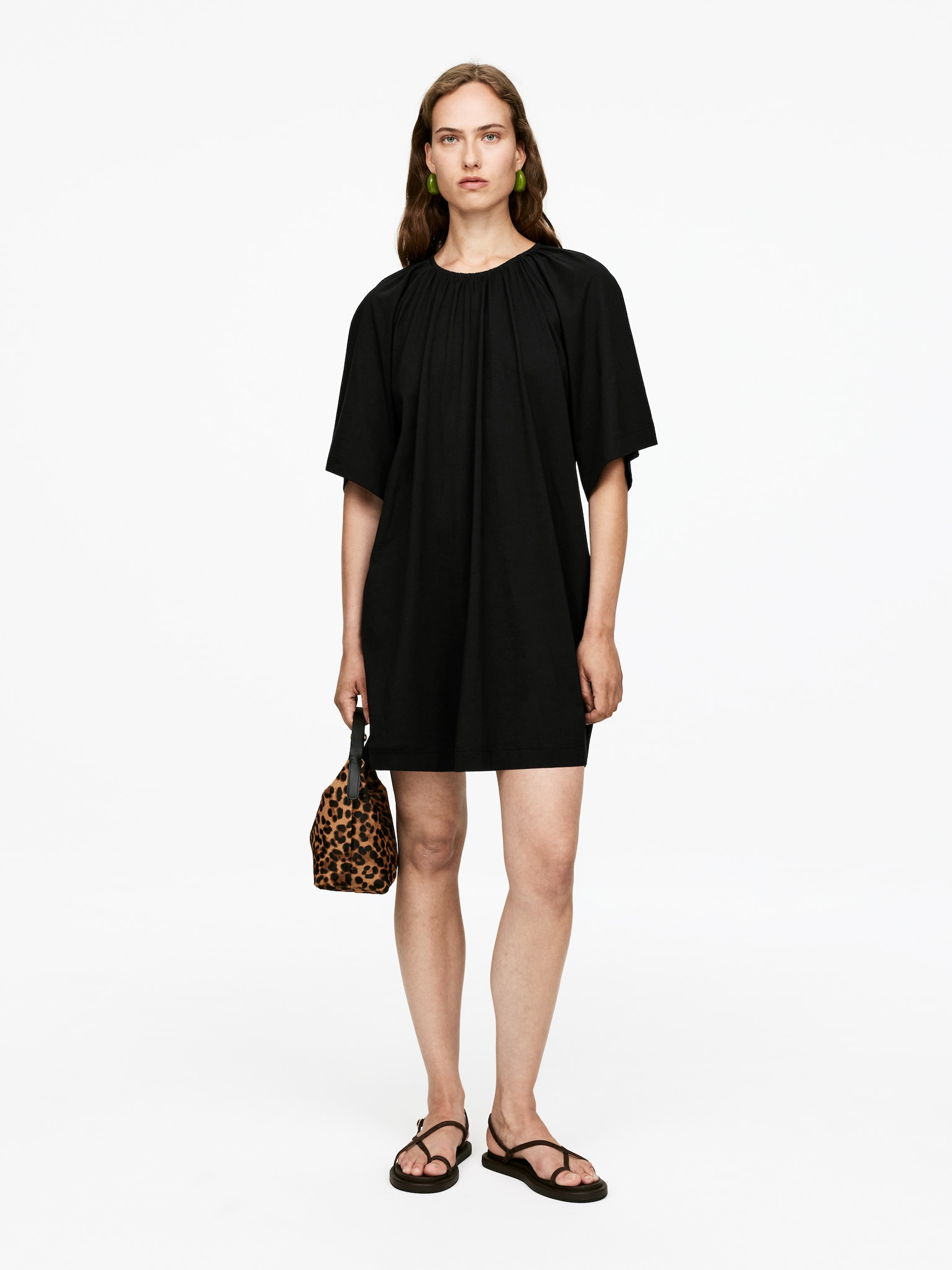 Jurk met open rug - Zwart