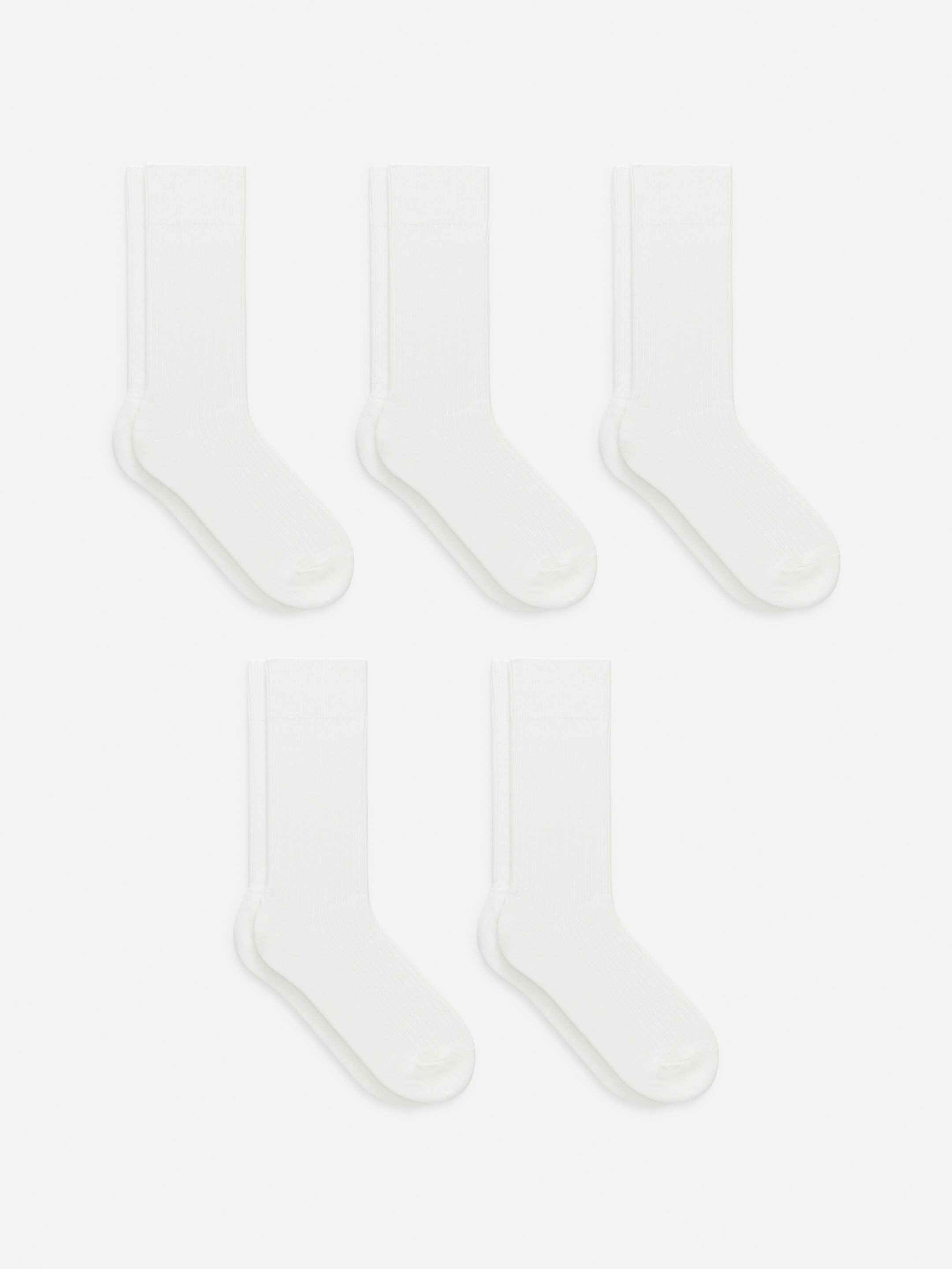 Agrandir l'image: 5 paires de chaussettes en coton côtelé Supima - Blanc - HOMME | H&M CH 2