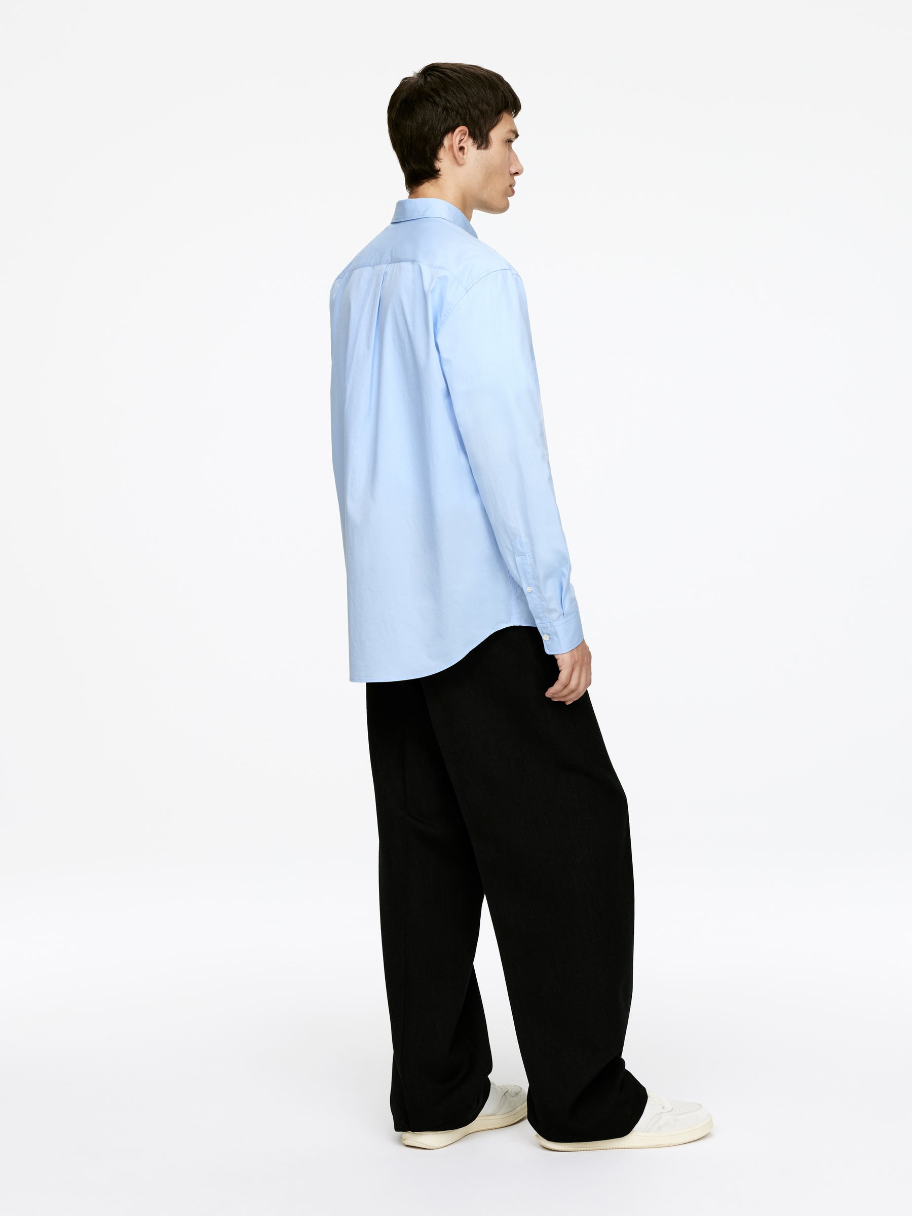 Relaxed Poplin Shirt - Light Blue - Relaxed fit - Men - StillMedia/Lookbook - 6