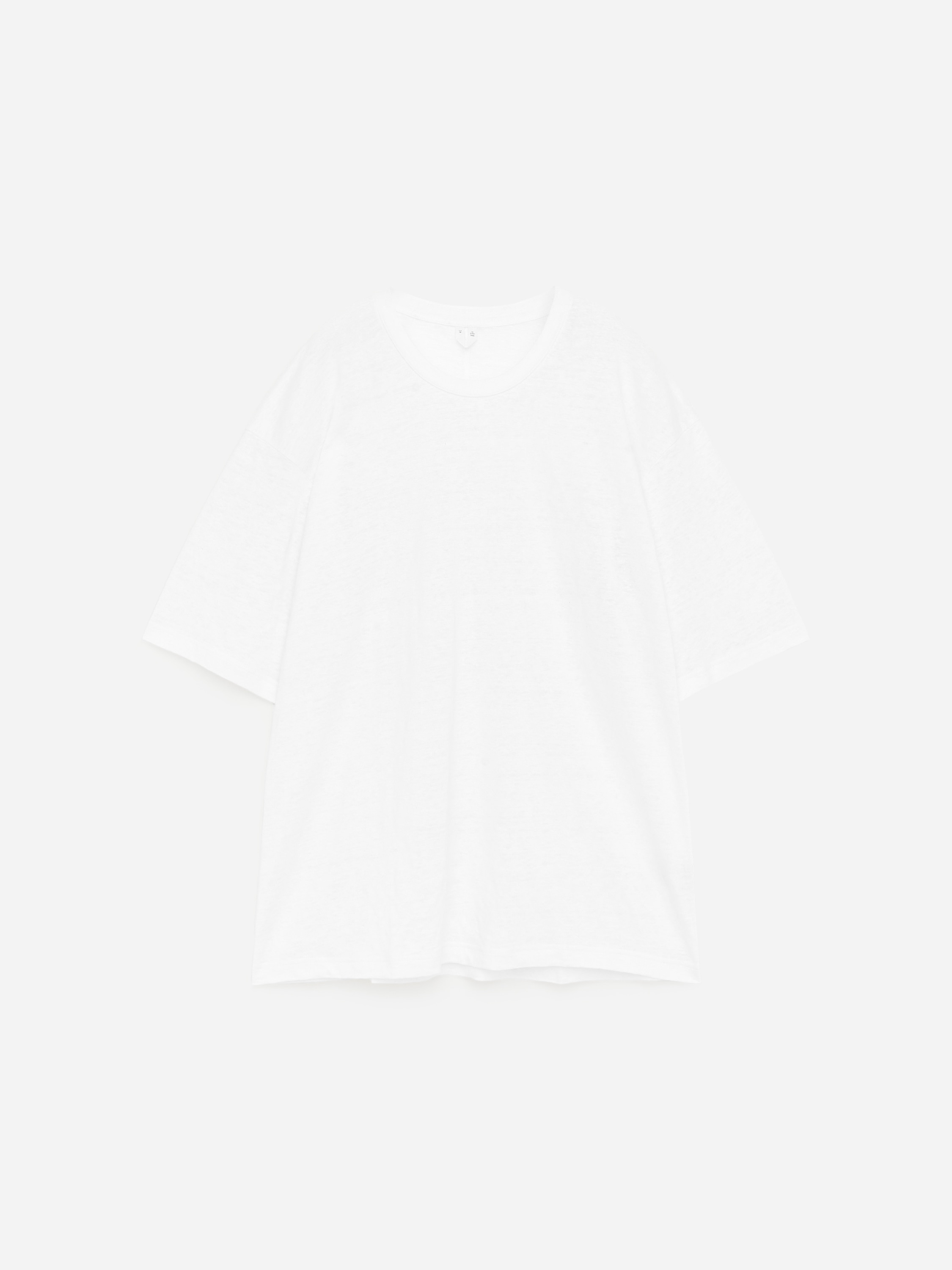 Oversize-T-Shirt aus Leinen - Weiß