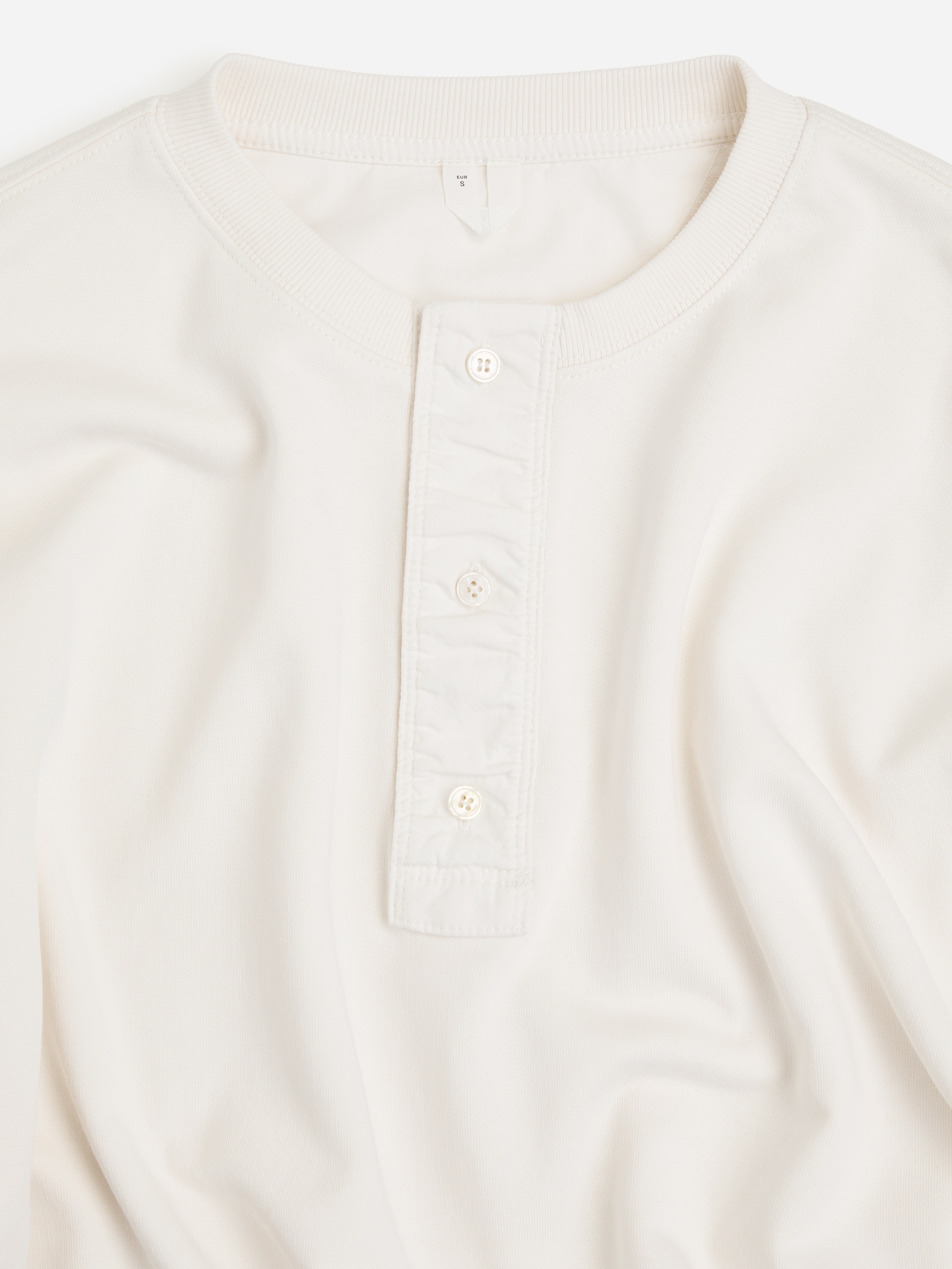 Henley-Sweatshirt aus Baumwolle - Cremeweiß - Regular Fit - women - StillMedia/DescriptiveDetail - 1