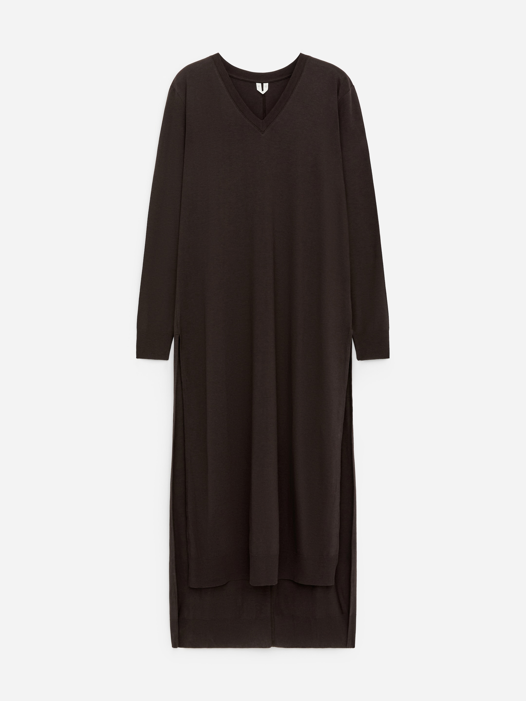 Lyocell-Cotton Tunic Top-Brown-18160