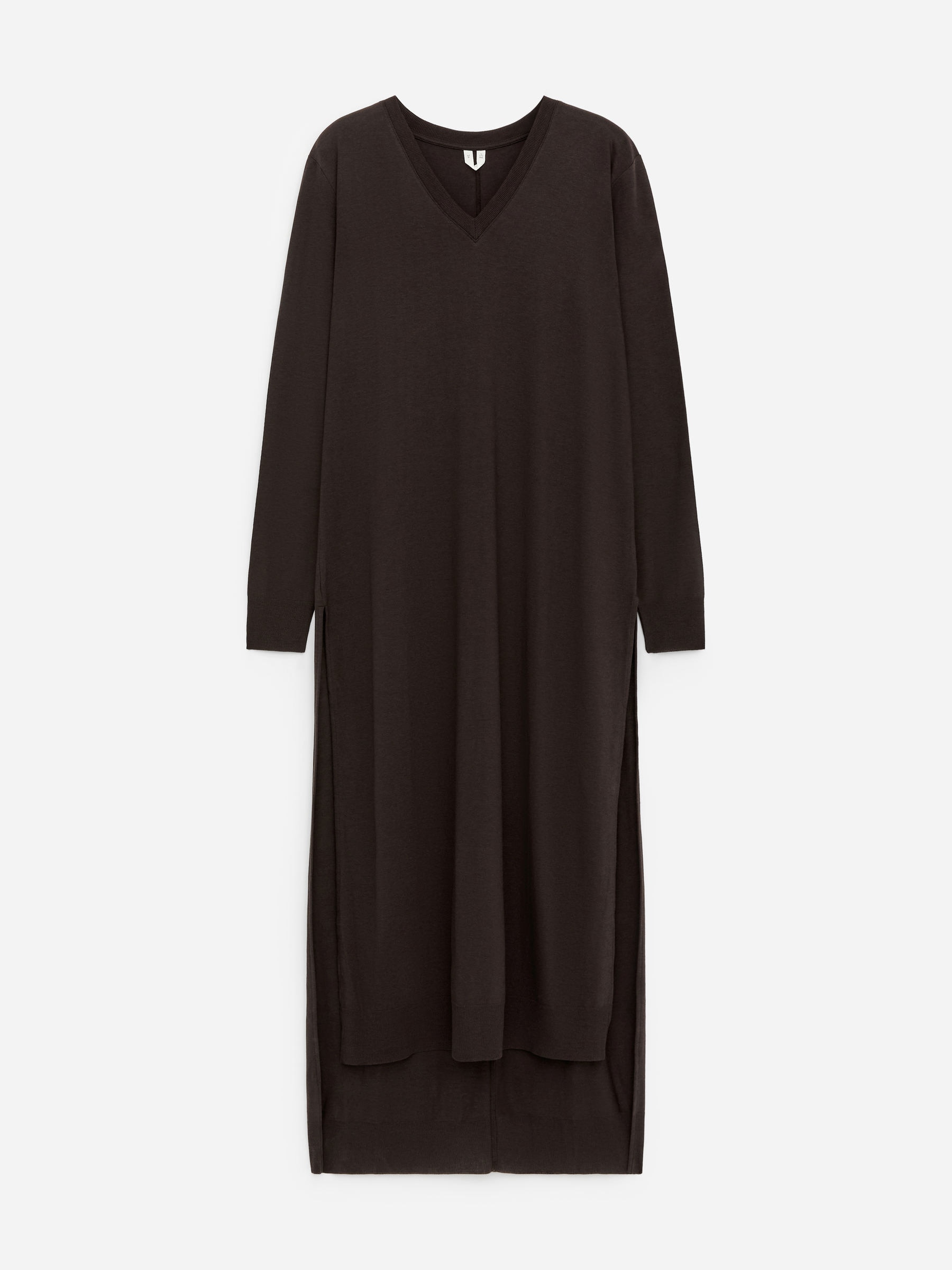 Lyocell-Cotton Tunic Top - Dark Brown - Regular fit - Women - StillMedia/DescriptiveStillLife - 2