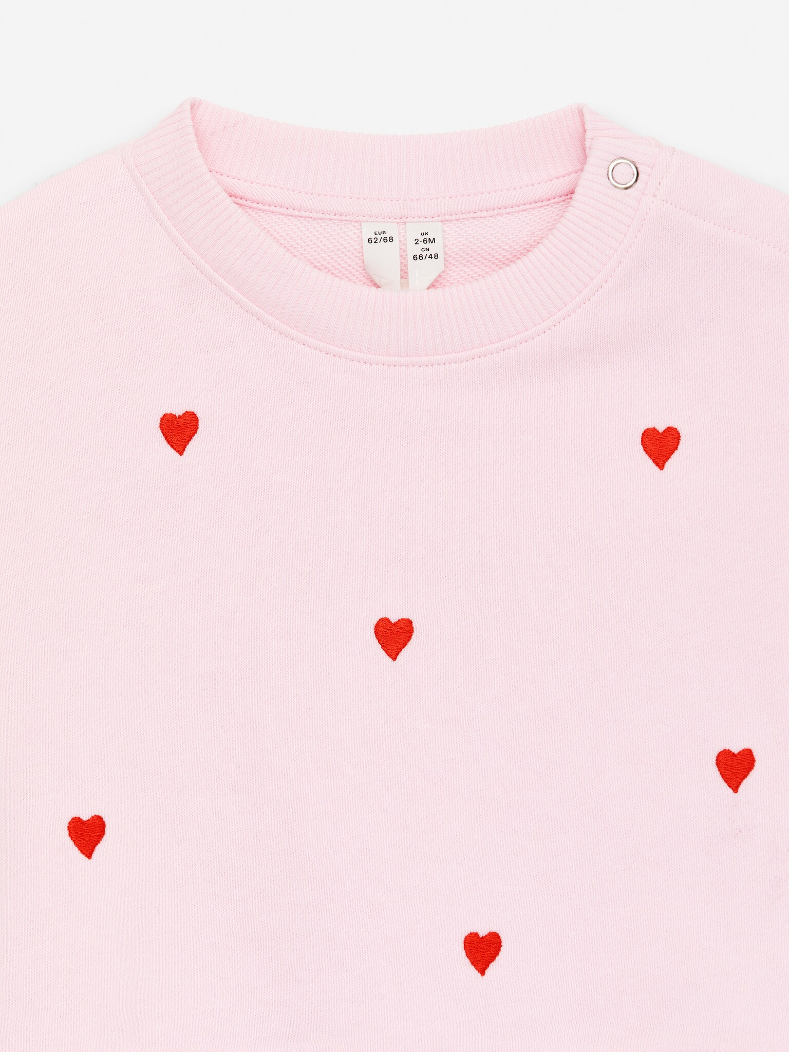 Baumwoll-Sweatshirt mit Stickerei - Rosa - 3