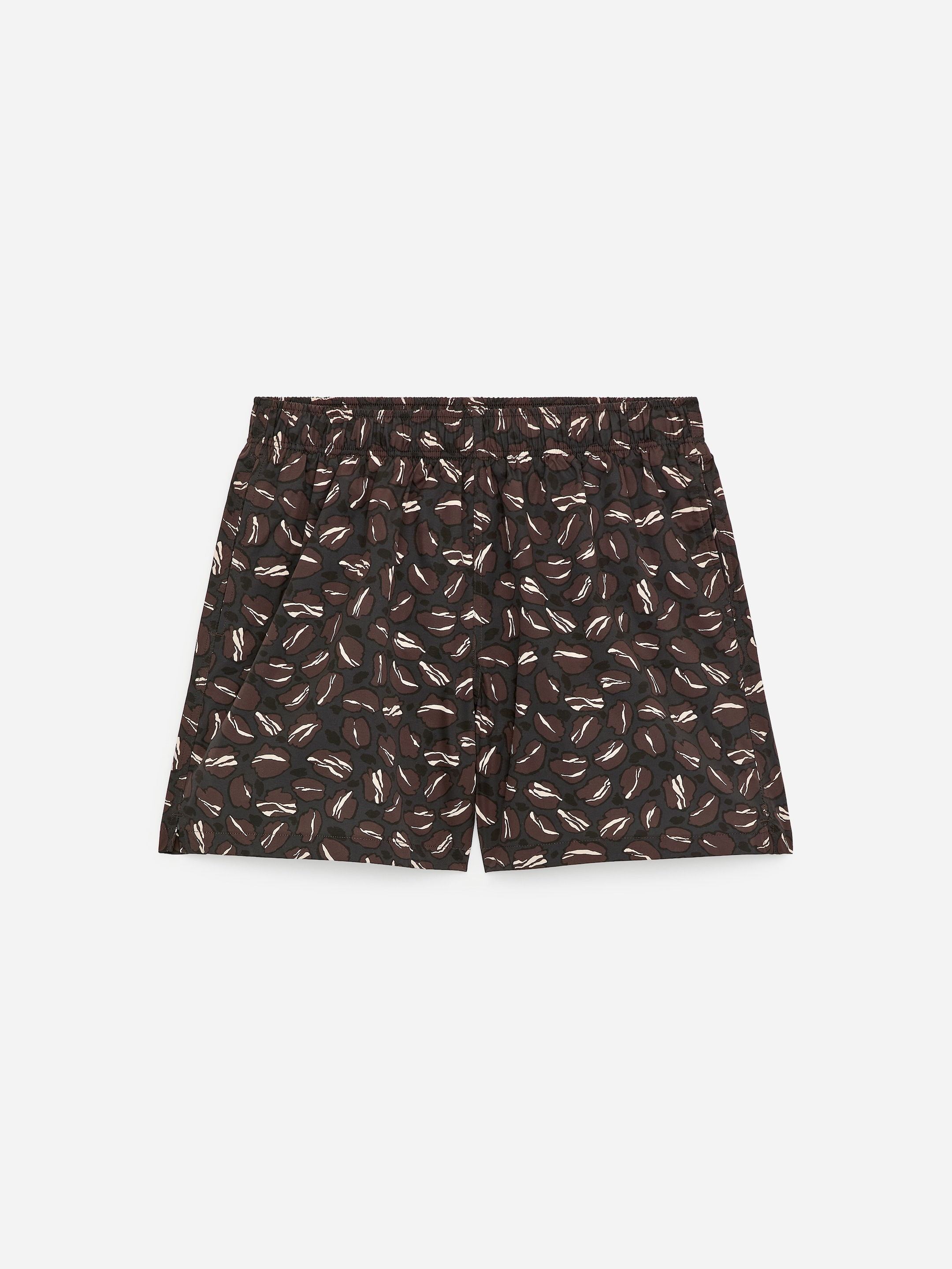 Allover-Printed Swim Shorts-#3C2A2B-18900