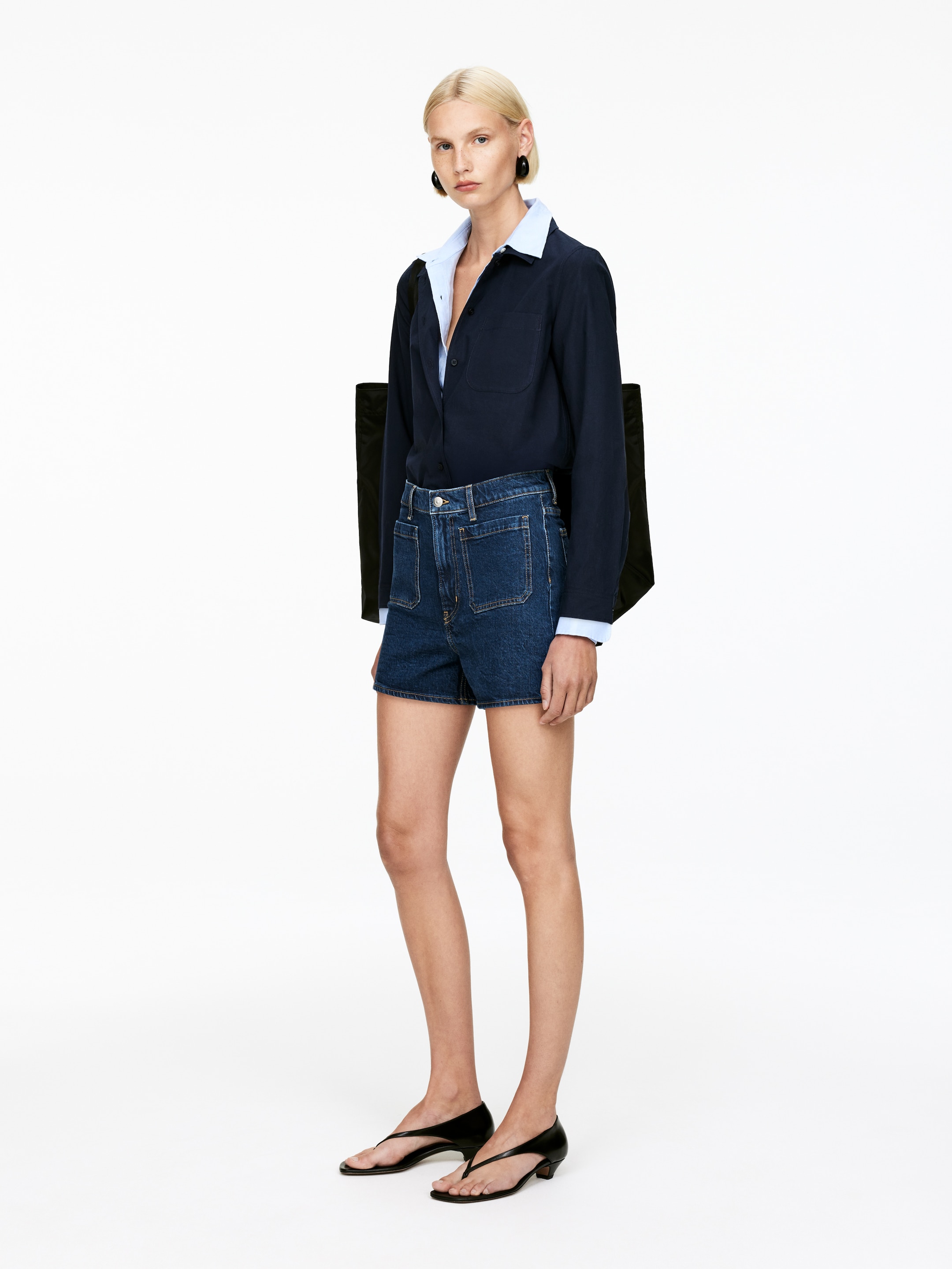 Agrandir l'image: Short LUPINE avec poches plaquées - Bleu foncé - FEMME | H&M CH 4