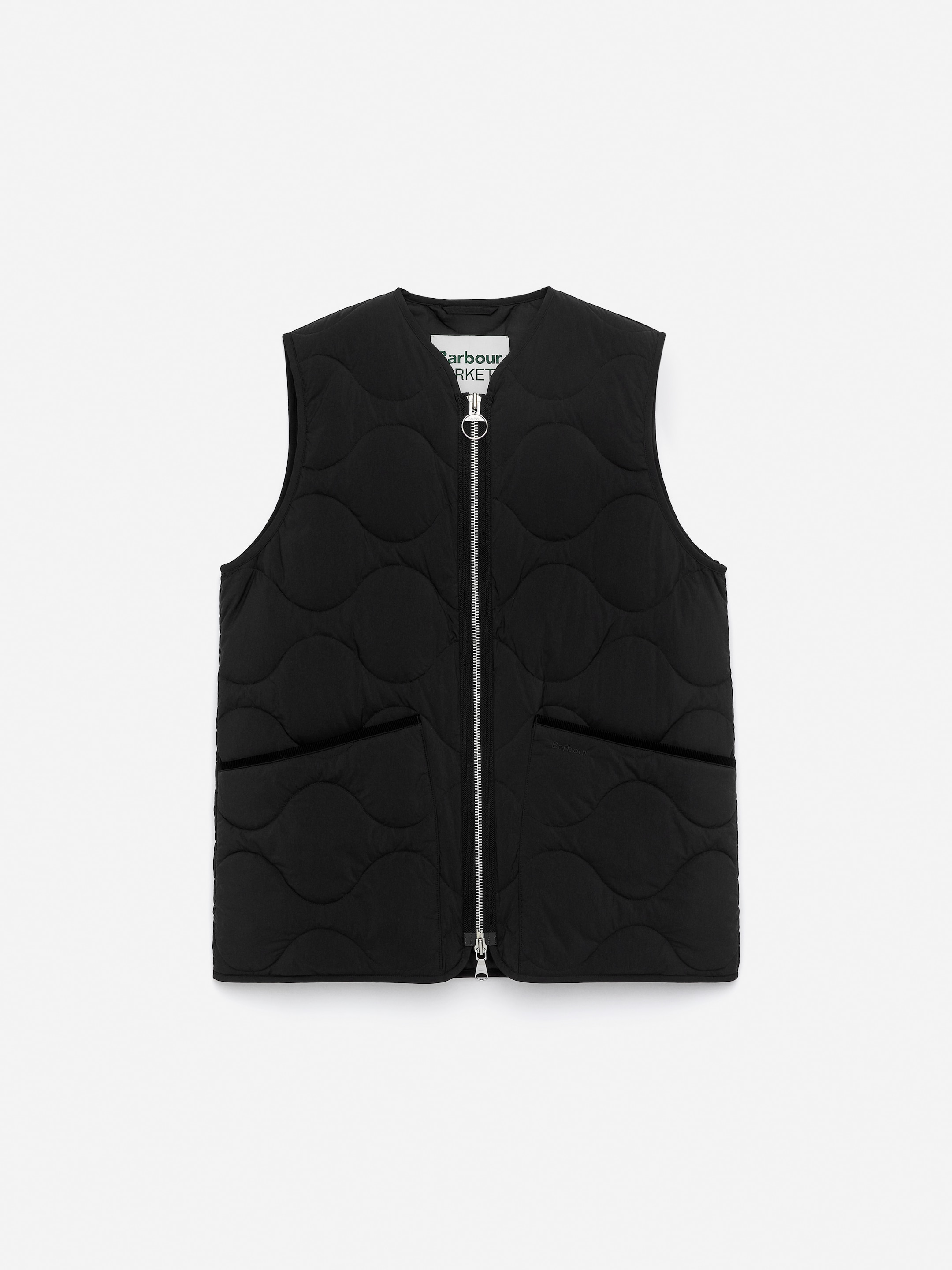 ARKET and Barbour Quilted Vest - Black - Regular fit - Men - StillMedia/DescriptiveStillLife - 2