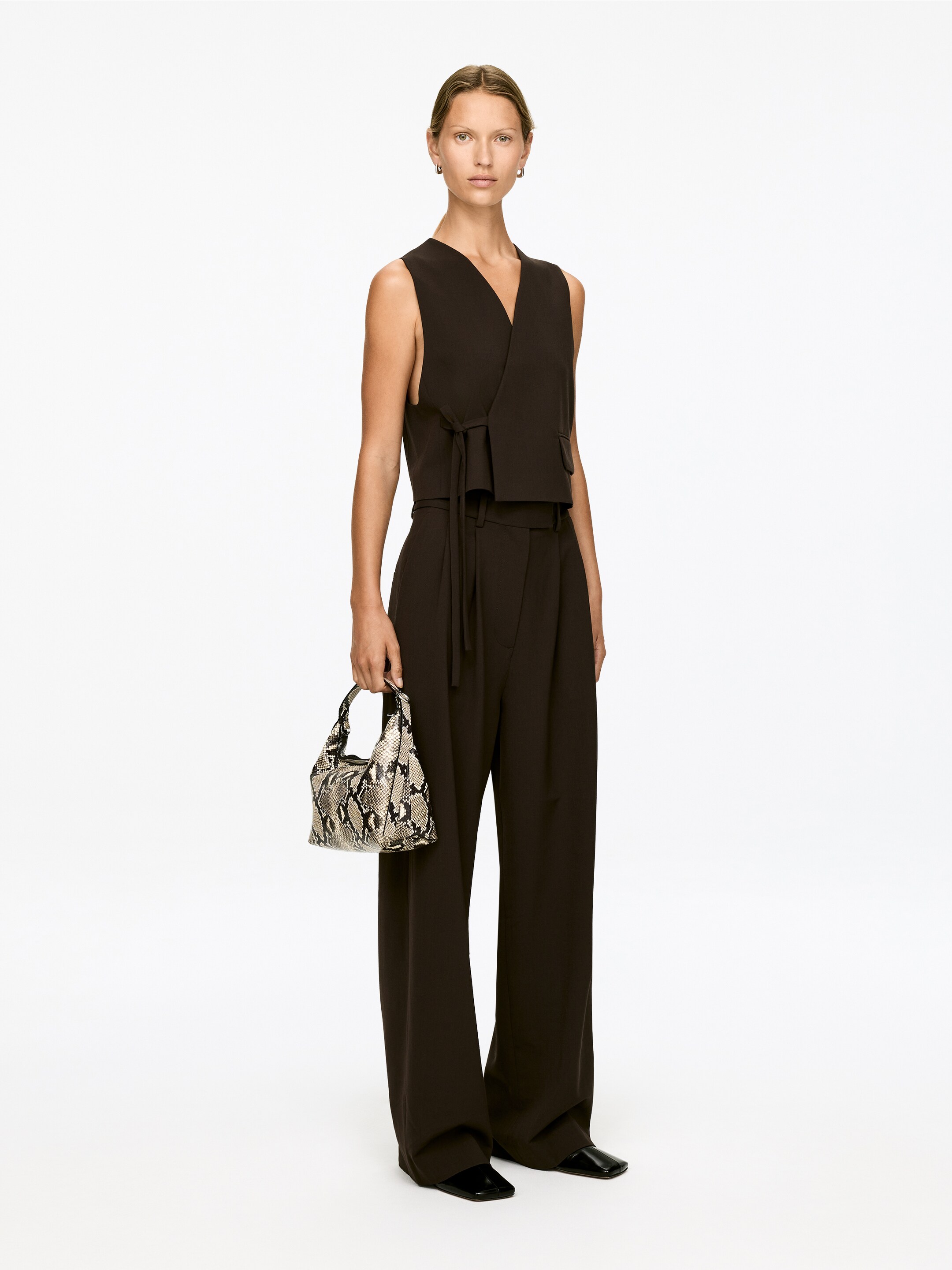Agrandir l'image: Gilet raccourci - Marron foncé - FEMME | H&M FR 3
