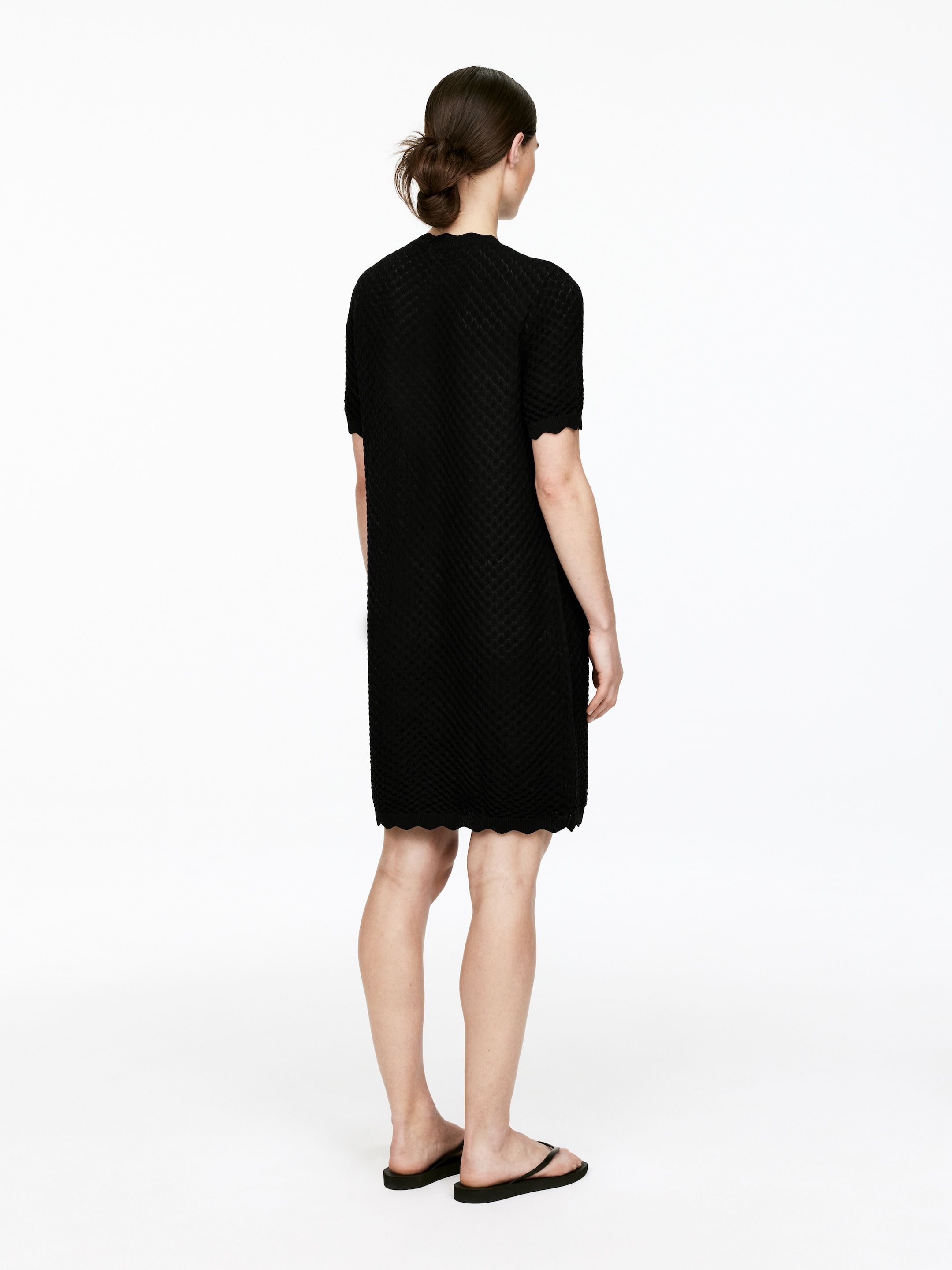Agrandir l'image: Robe en maille ajourée - Noir - FEMME | H&M FR 2