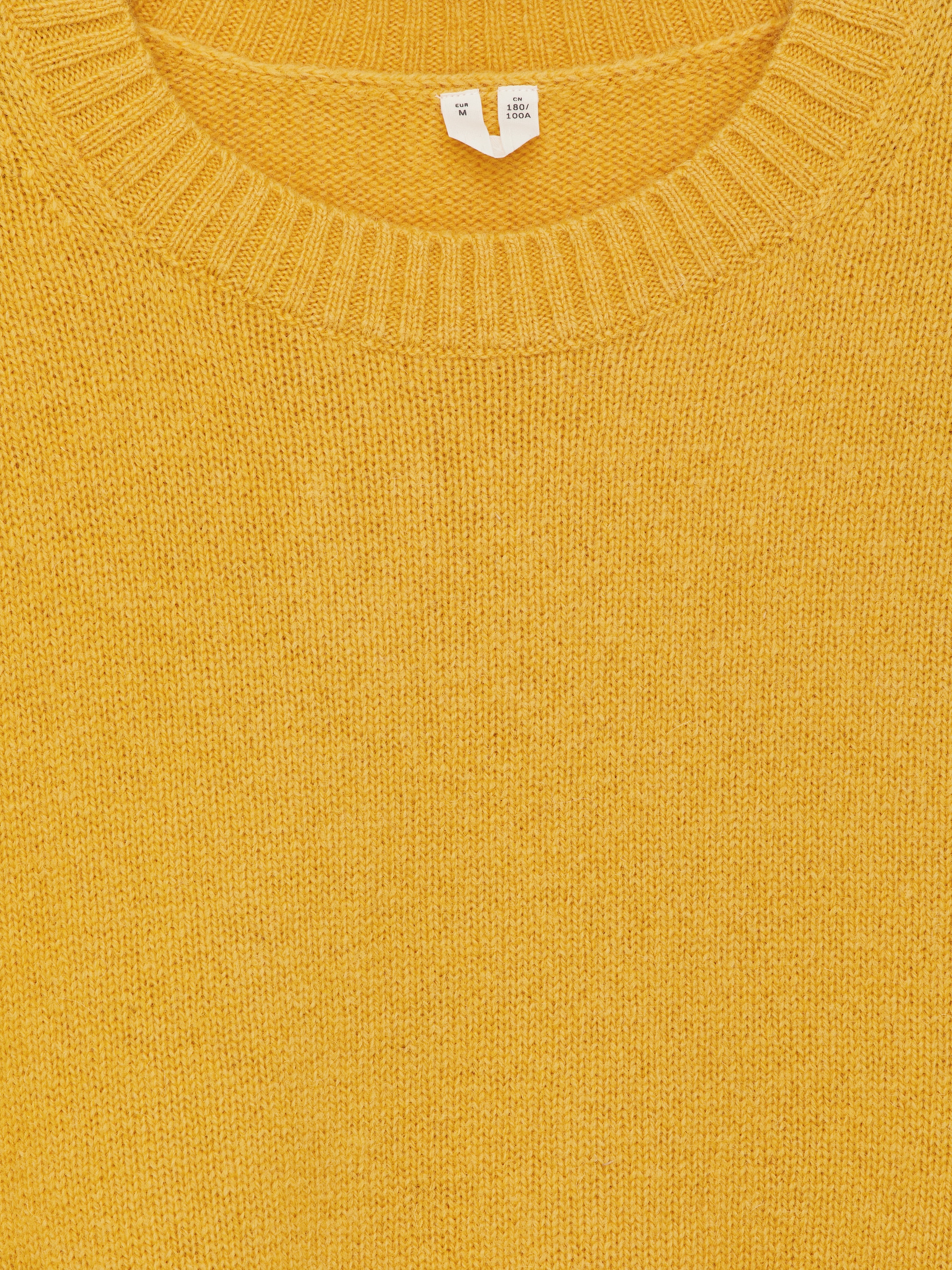 Crew-Neck Wool Jumper - Yellow - Regular fit - Men - StillMedia/DescriptiveDetail - 1