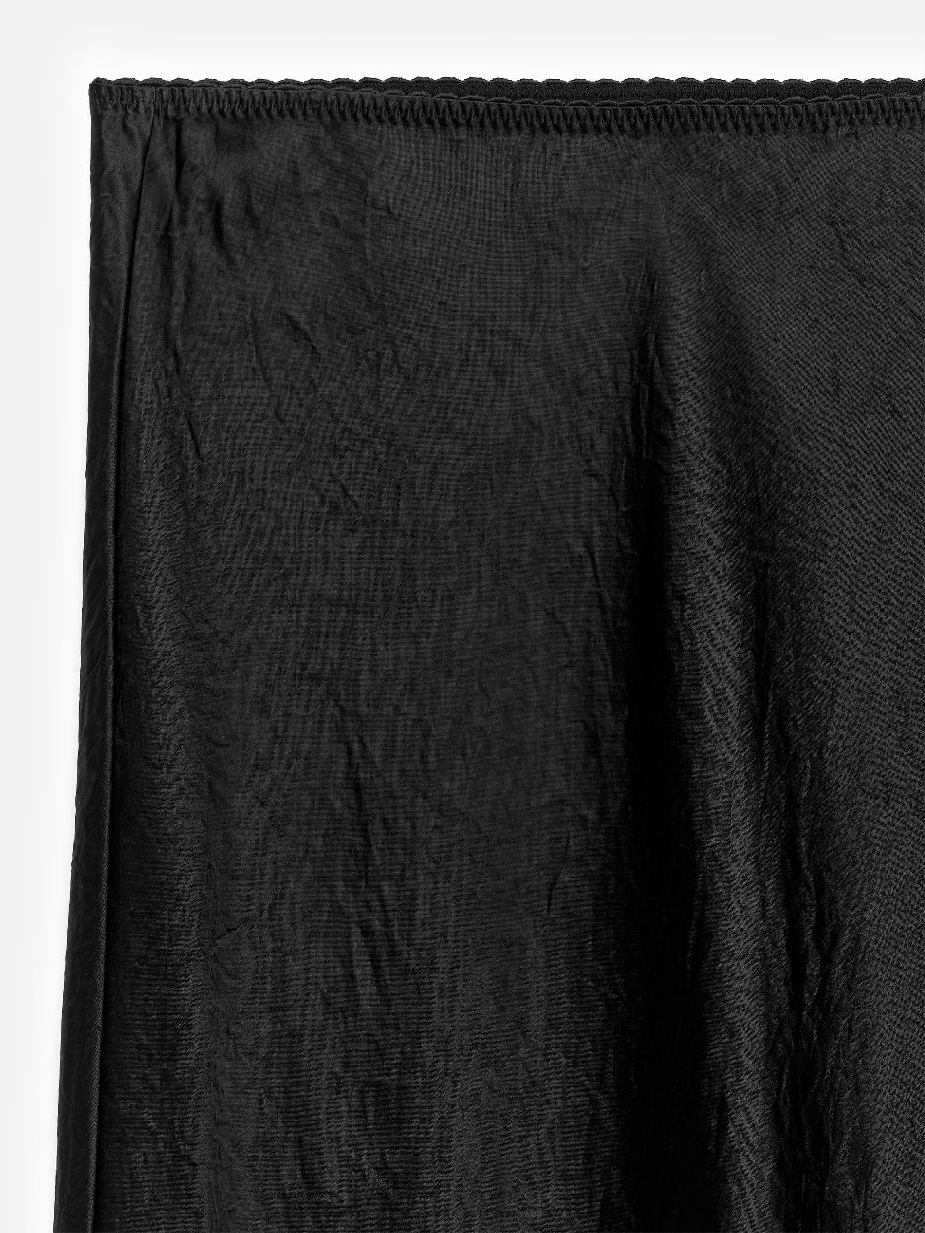 Lace-Detail Satin Skirt - Black - Regular fit - Women - StillMedia/DescriptiveDetail - 1
