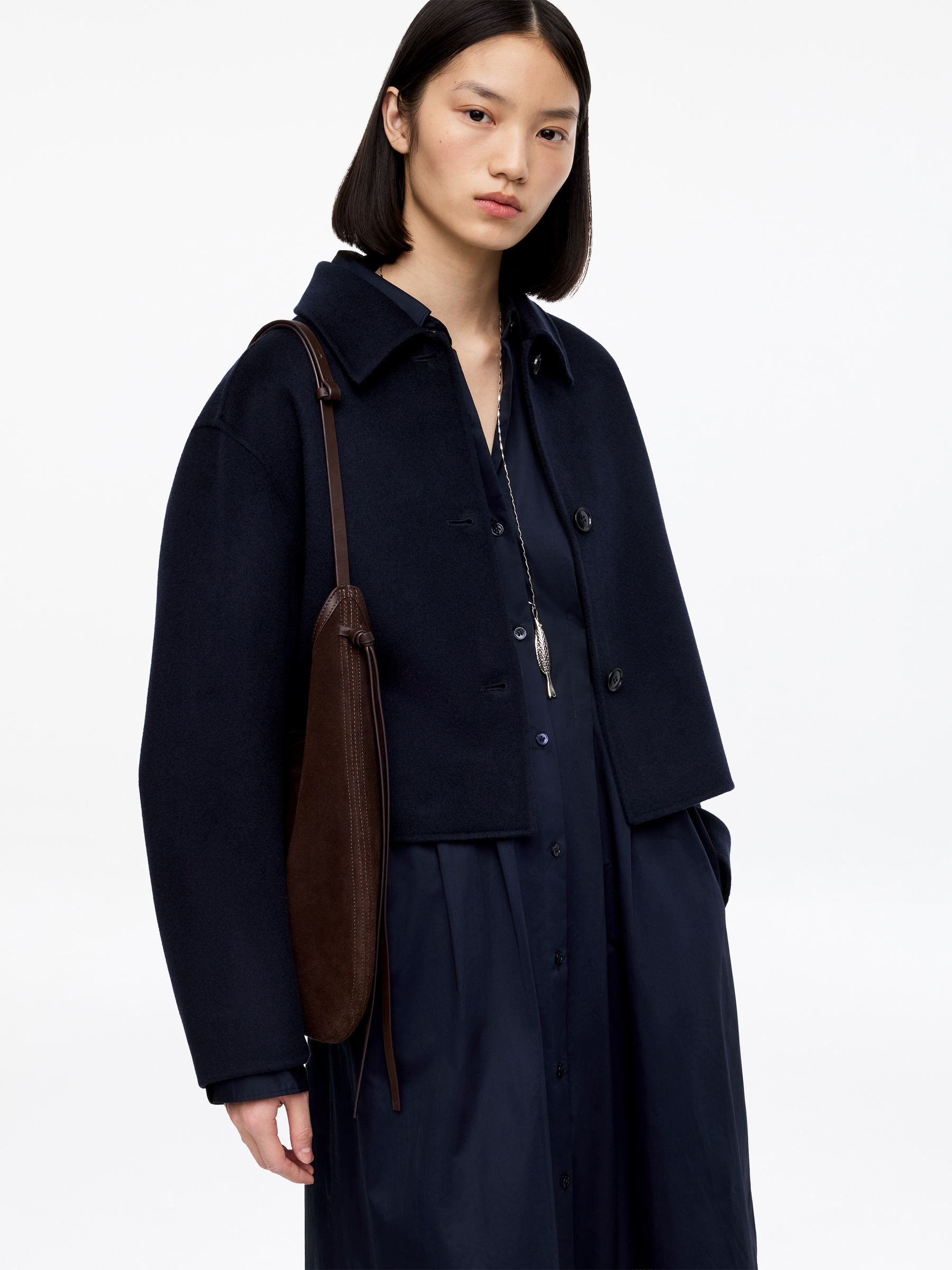 Pleated Shirt Dress - Dark Blue - Regular fit - Women - StillMedia/Lookbook - 10