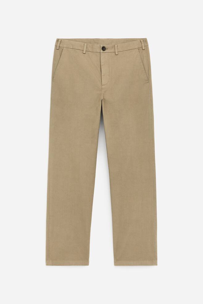 Pantalon chino droit en coton - Beige/Bleu foncé/Vert foncé/Beige clair/Vert kaki - 1