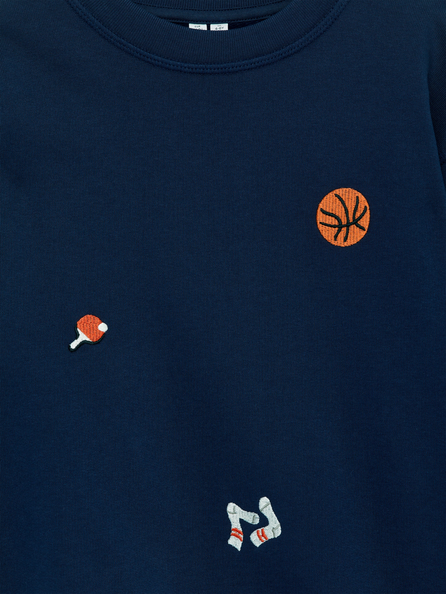 Sweat brodé - Bleu foncé/Gris/Balles de tennis/Bleu/Basket - 2
