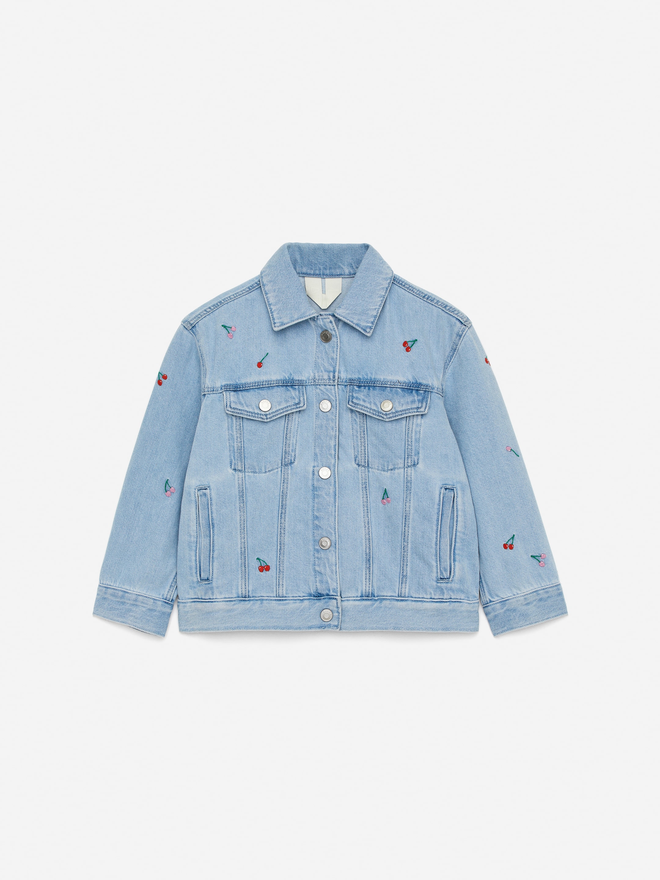 Veste en jean brodée - Bleu ciel - Oversized - children - StillMedia/DescriptiveStillLife - 2