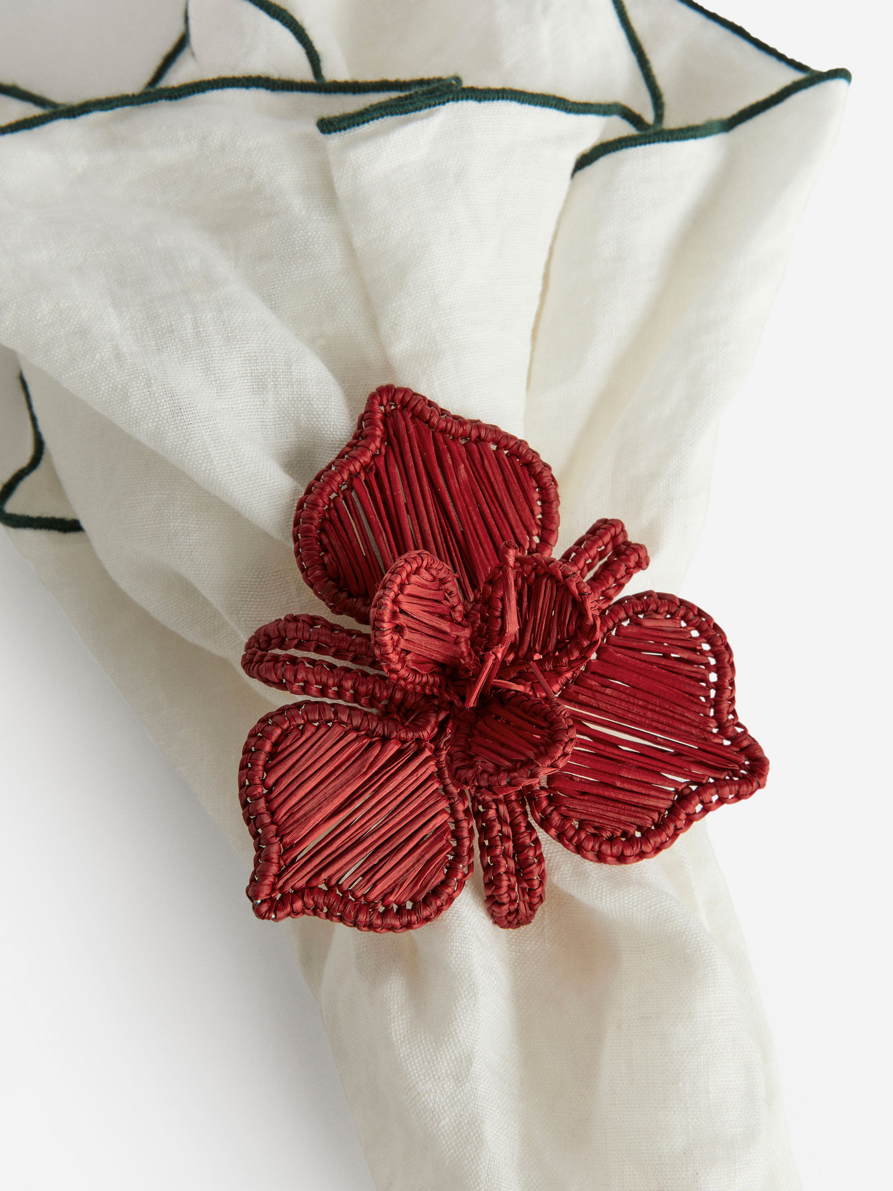 Guanabana Flower Napkin Ring - Red - Homeware - StillMedia/DescriptiveDetail - 1