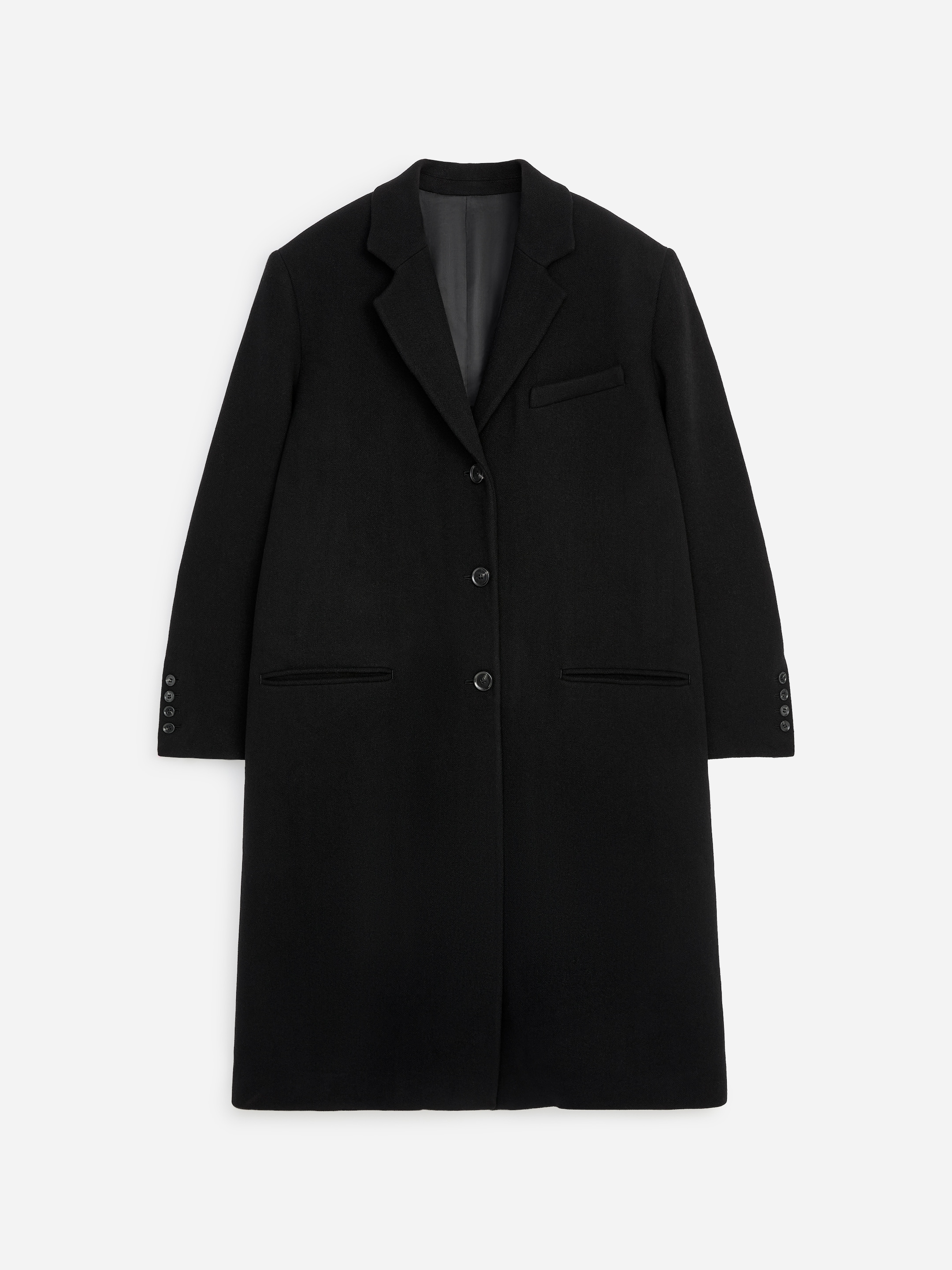 Wool-Blend Coat-Black-20720