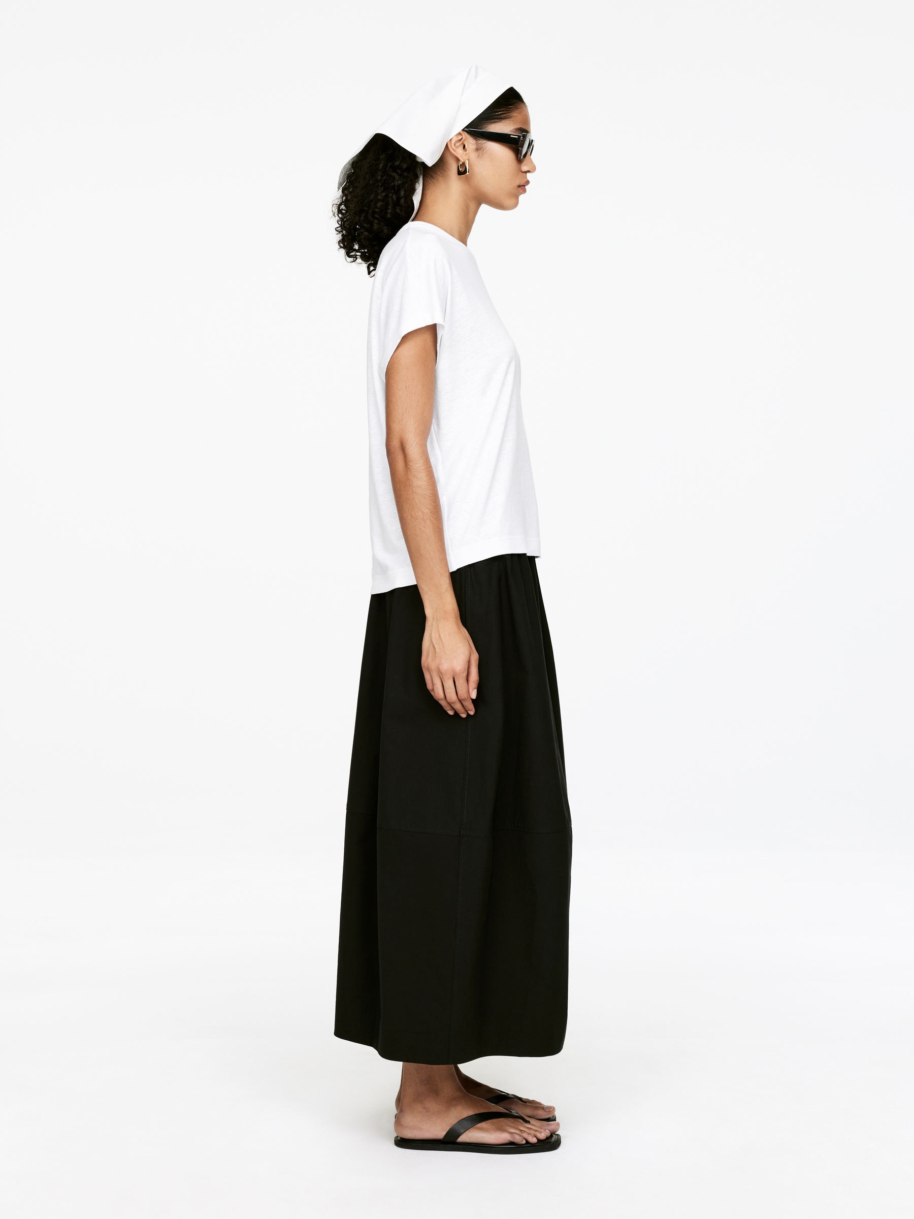 Linen-Blend T-Shirt - White - Slim fit - Women - StillMedia/Lookbook - 6