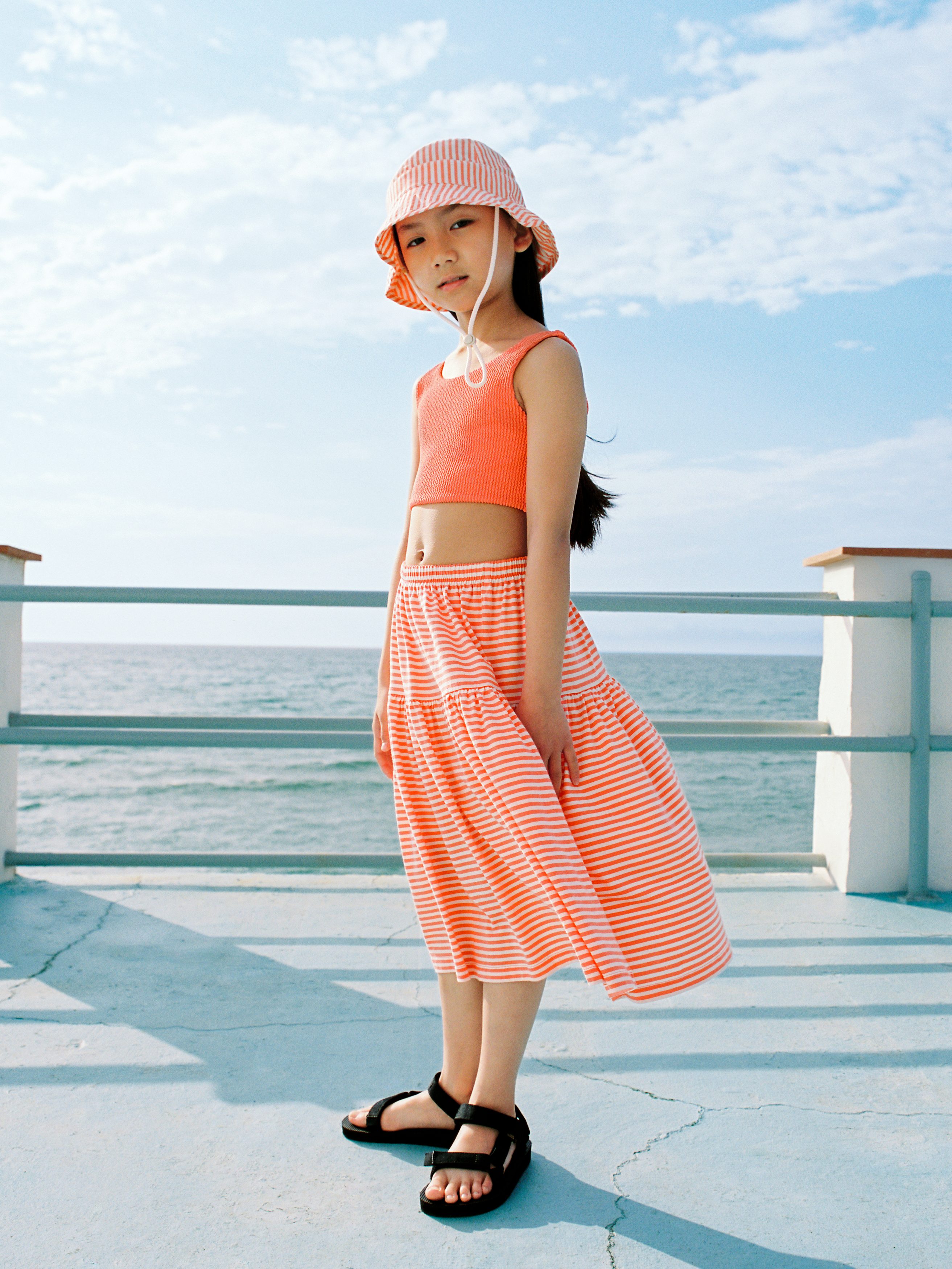 Seersucker Bikini Set - Orange - Regular fit - Children - StillMedia/Environmental - 1