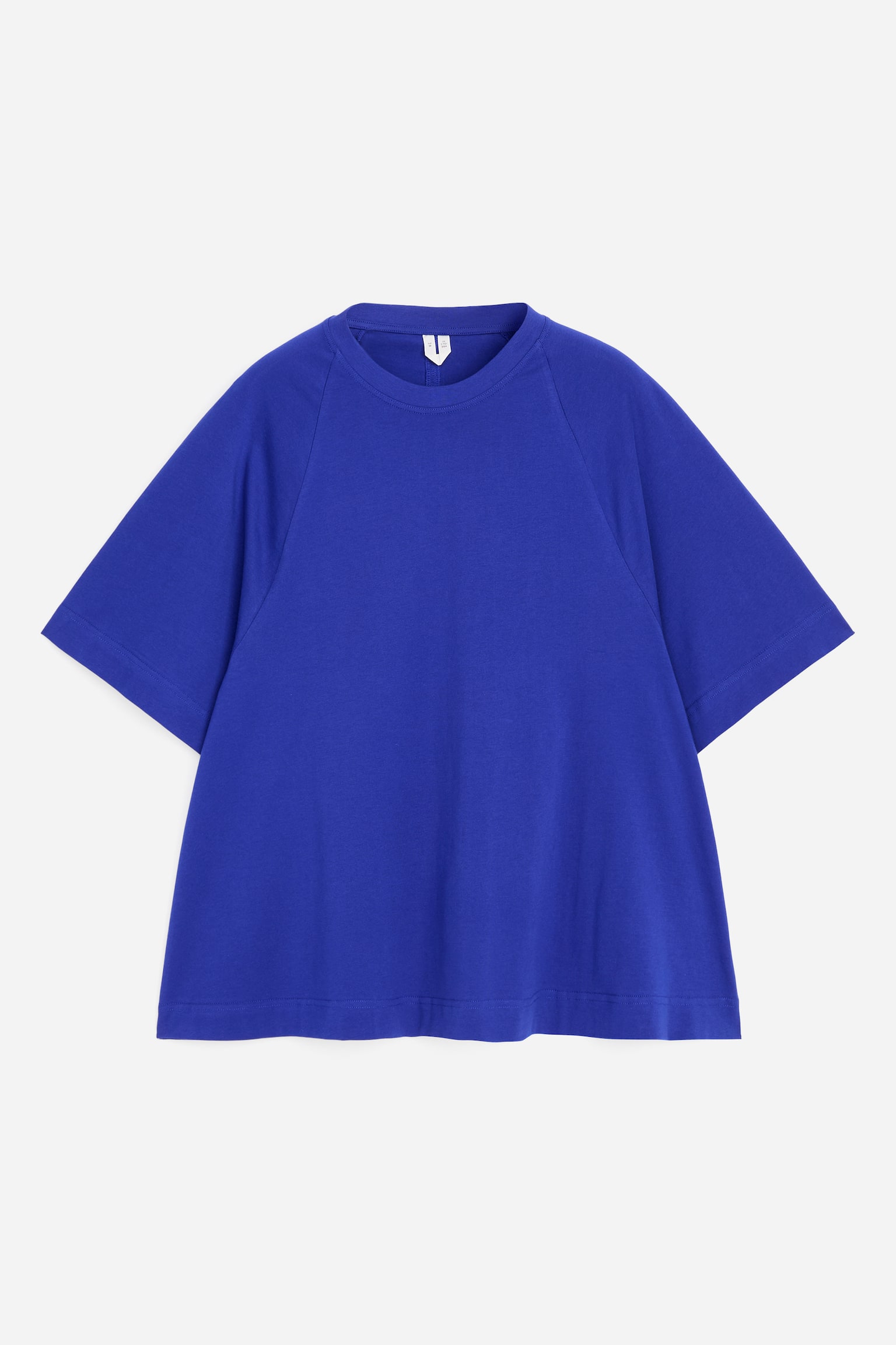 T-shirt σε γραμμή A από βαμβάκι - Μπλε/Ναυτικό μπλε/Λευκό - 1