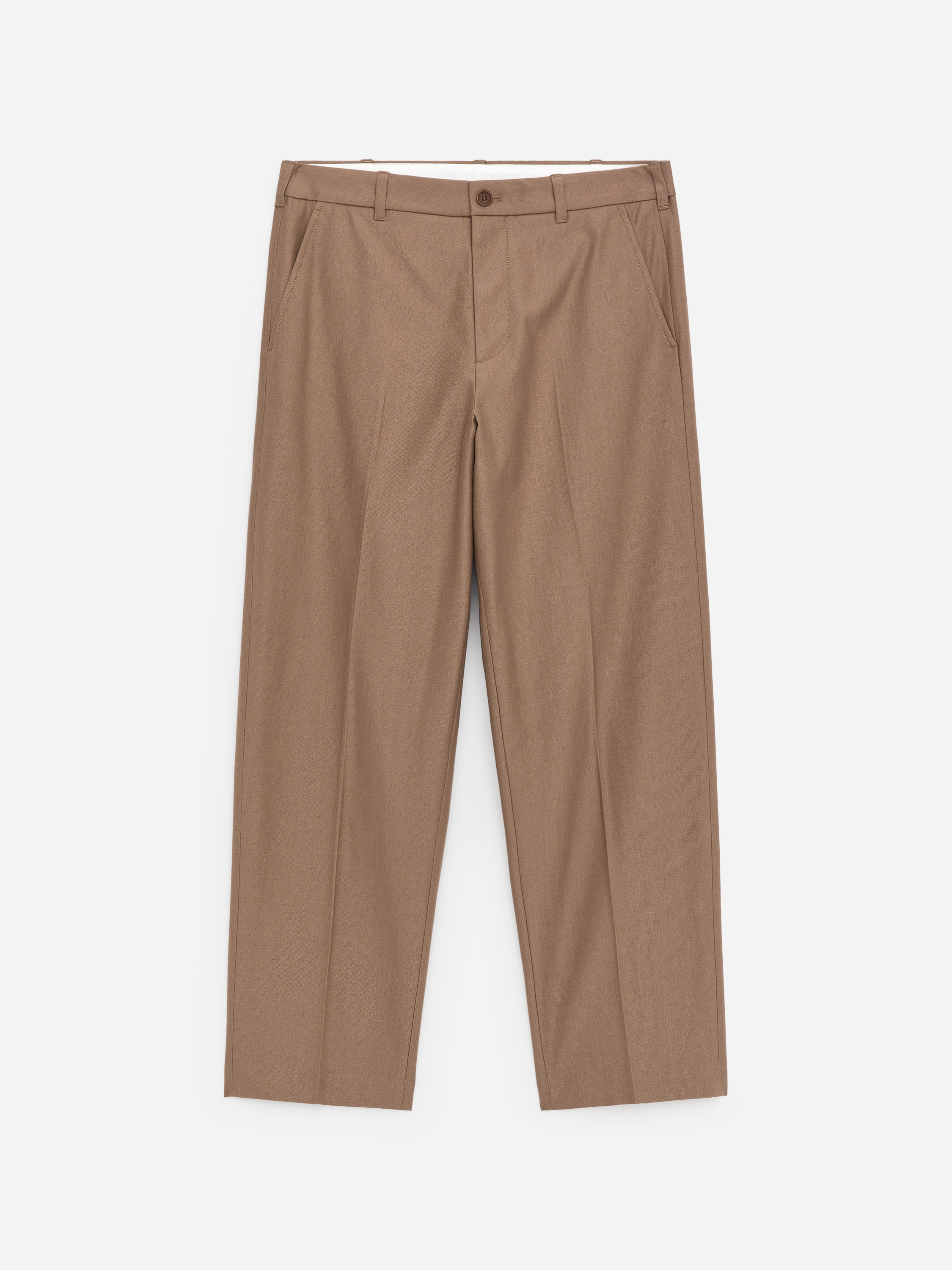 Pantaloni din amestec de lână - Maro/Negru