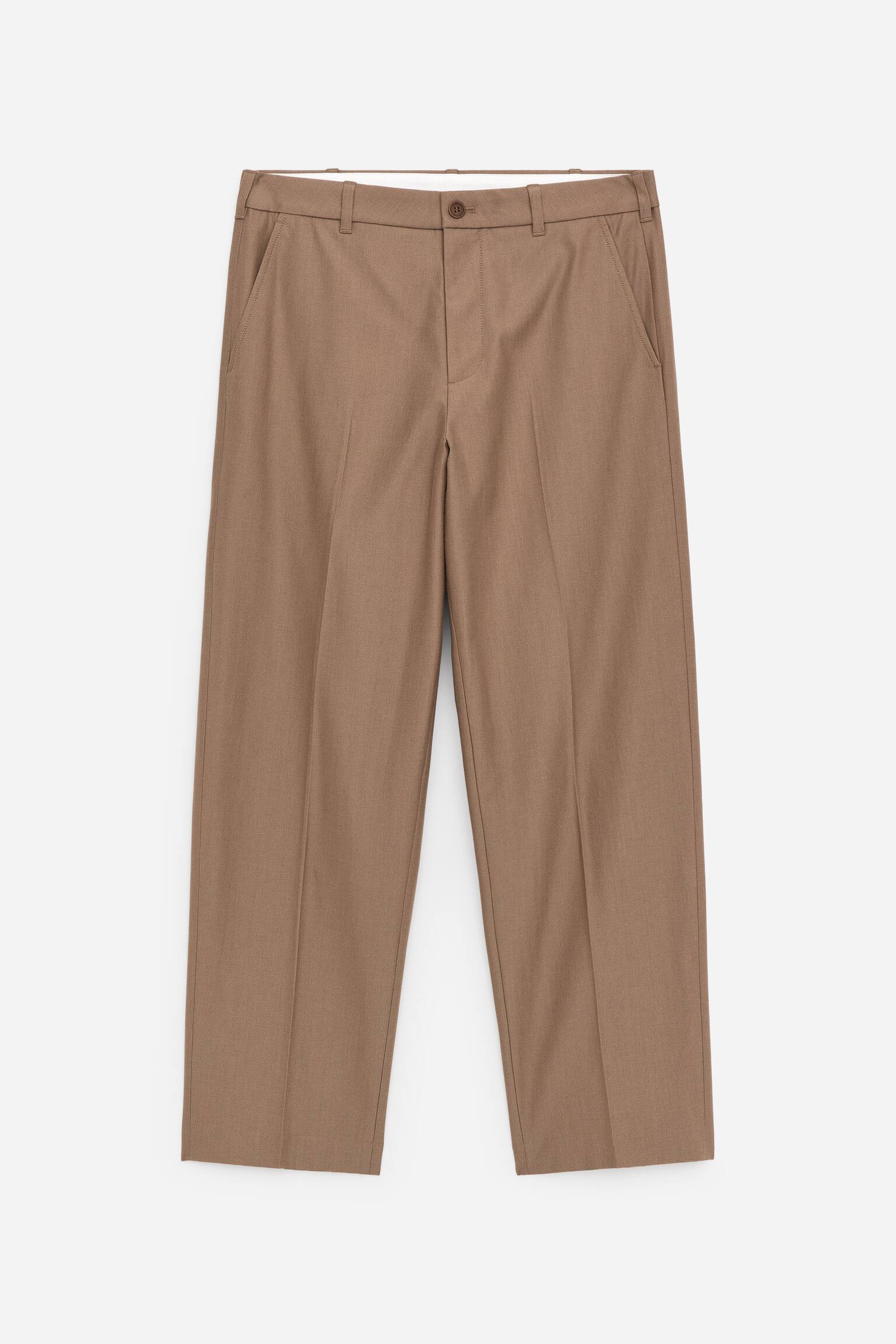 Pantalon en laine mélangée - Marron/Noir - 2