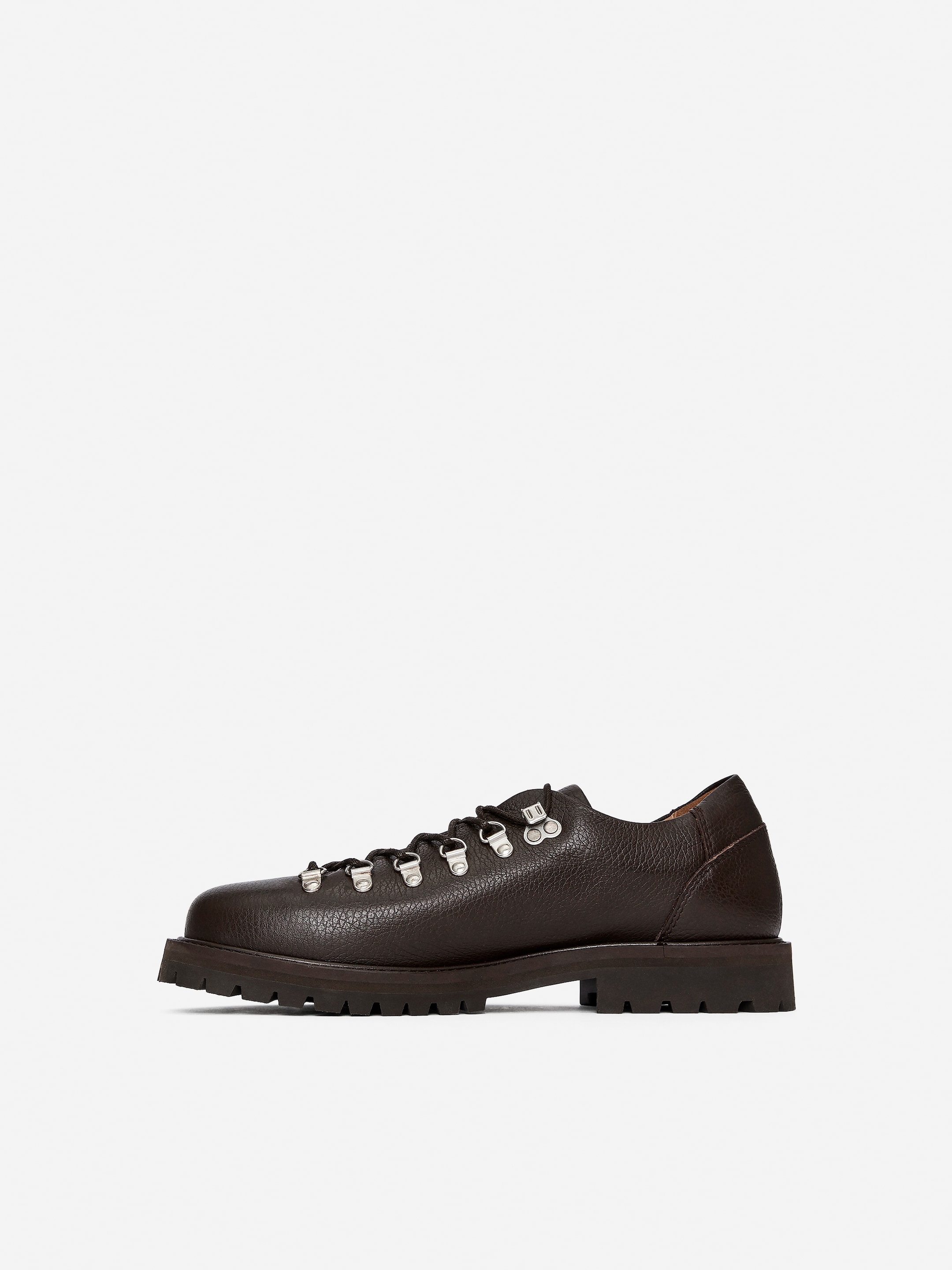 Leather Hiking Shoes - Dark Brown - Men - StillMedia/DescriptiveStillLife - 2
