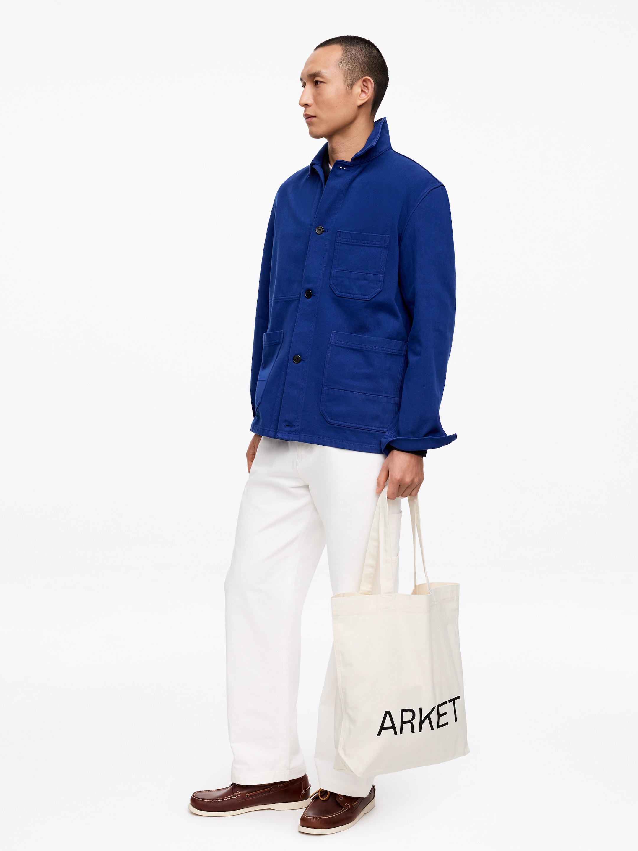 ARKET canvas tote bag-#E8E4D5-13973