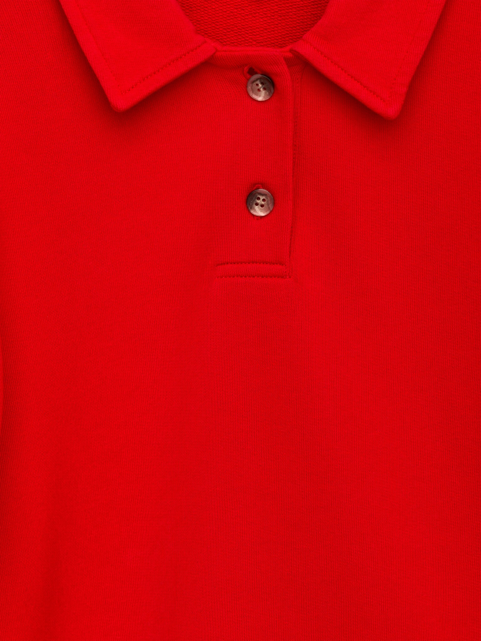 Polo en tissu éponge - Rouge/Blanc cassé - 2