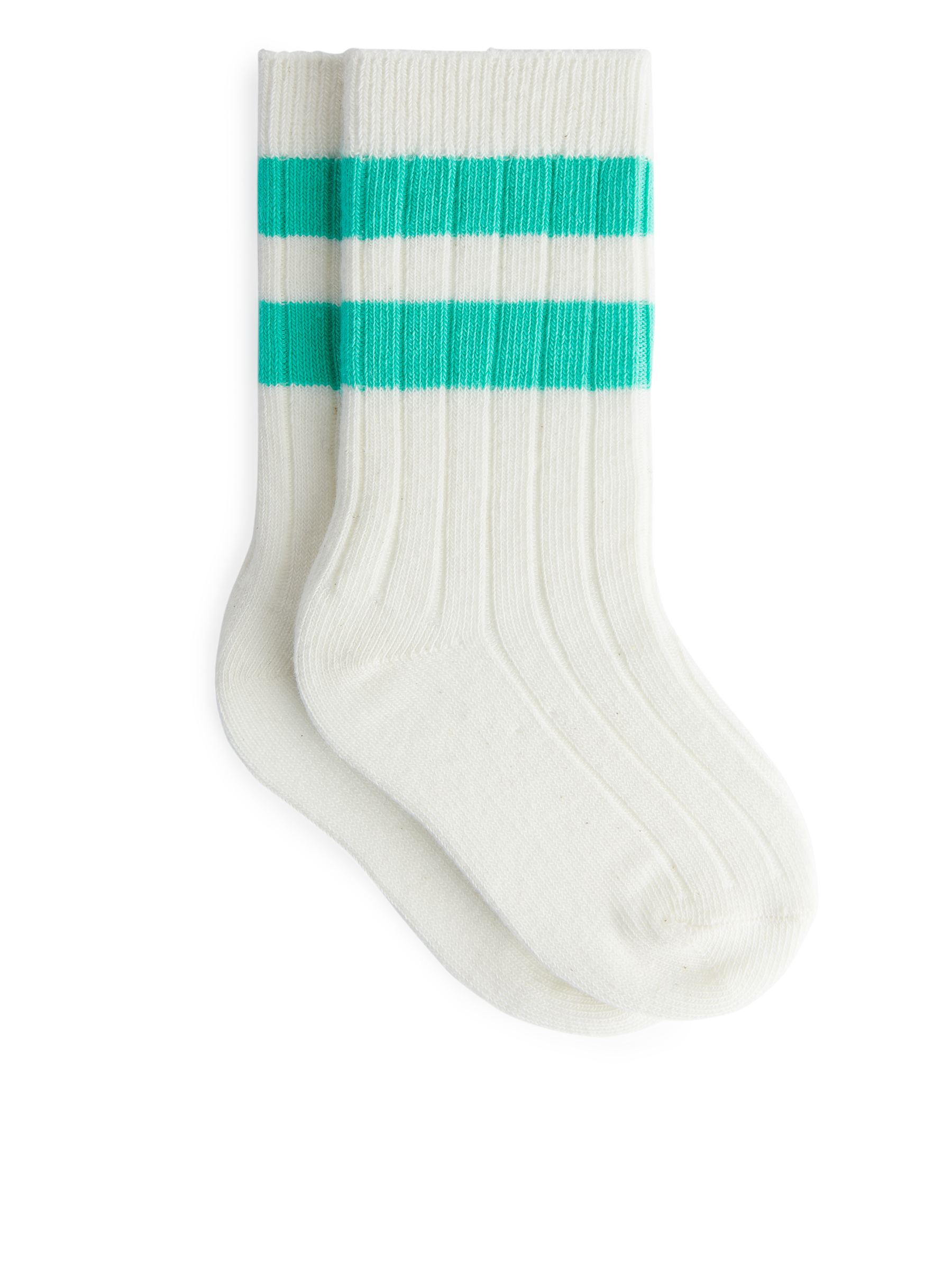 Gerippte Babysöckchen - cremeweiß/leuchtend türkis - Kinder - StillMedia/DescriptiveStillLife - 1