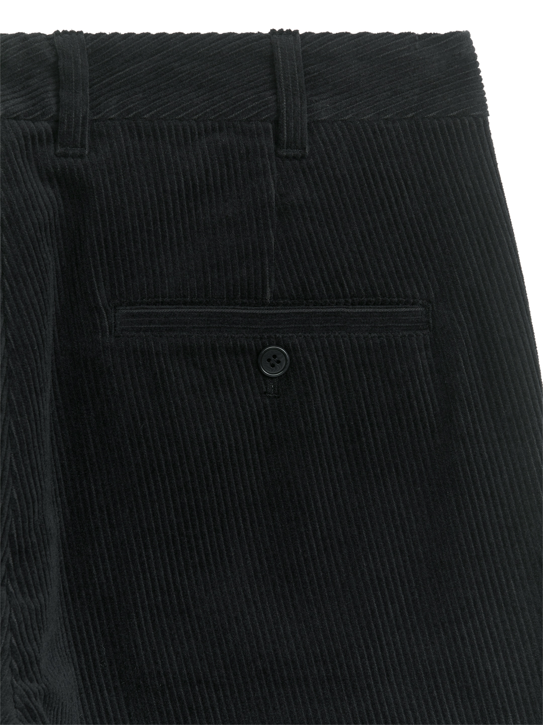 Zobraziť väčší obrázok: Straigh-Fit Corduroy Chinos - Black - MUŽI | H&M SK 2
