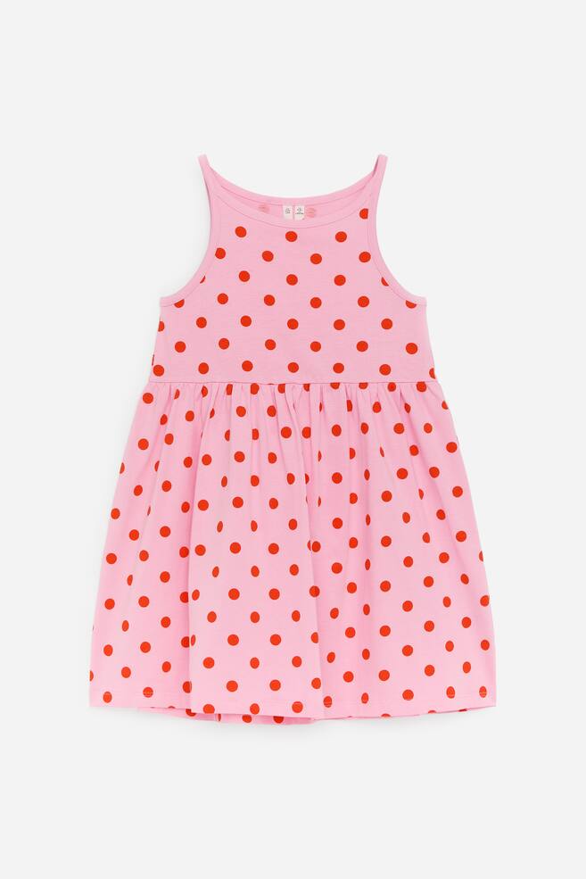 Jersey Strap Dress - Pink/Red/Lilac/Striped - 1