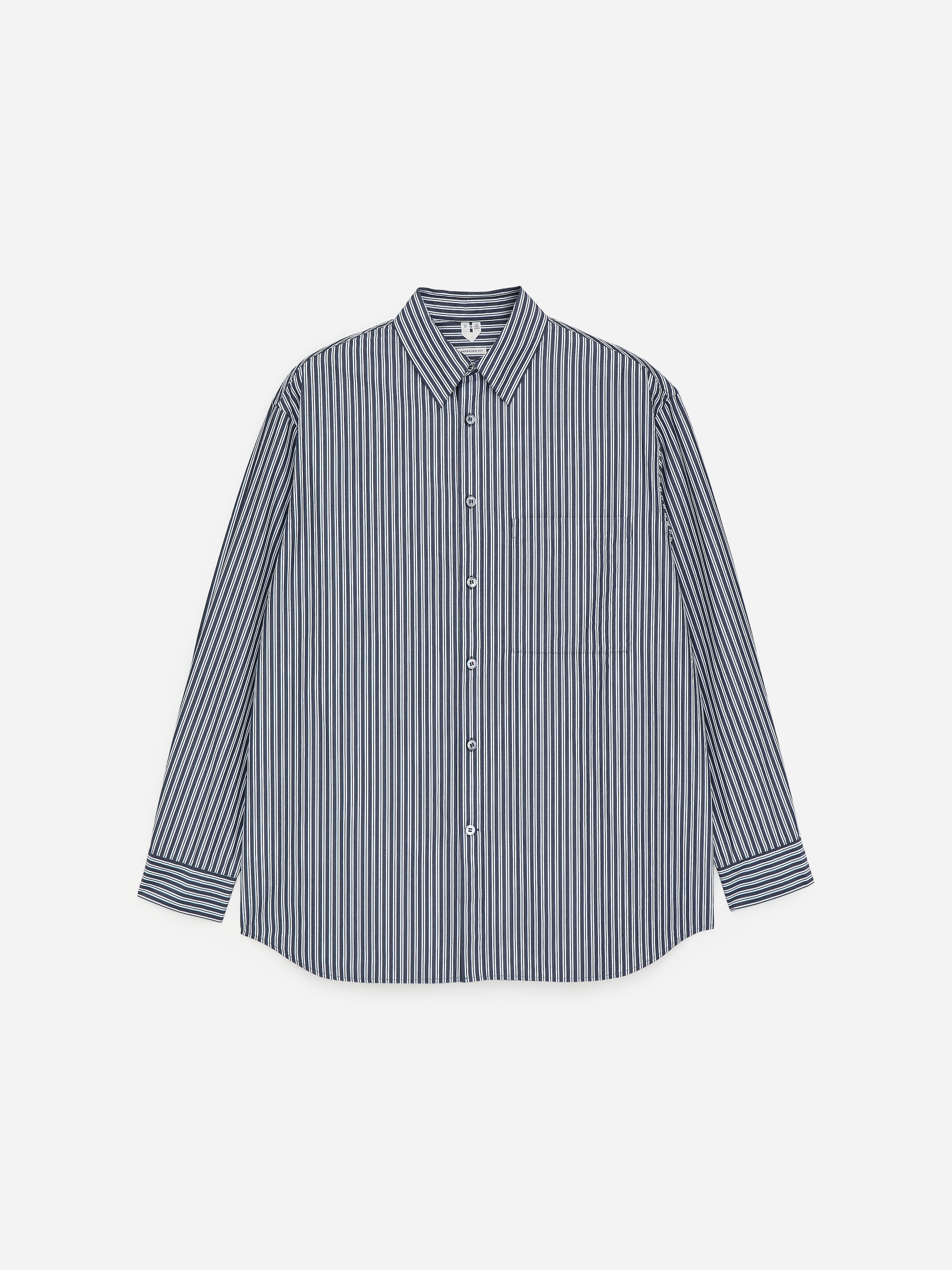 Oversized-Hemd aus Popeline-#40424E-17850
