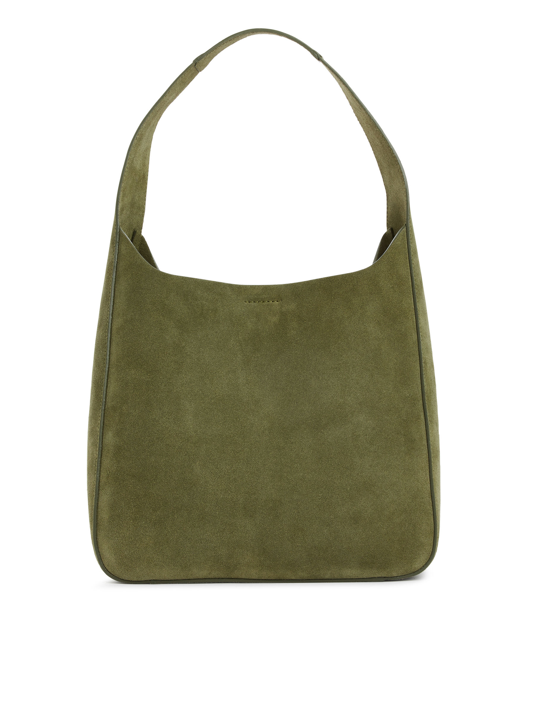 Top-Handle Suede Bag - Khaki Green - Women - StillMedia/DescriptiveStillLife - 2