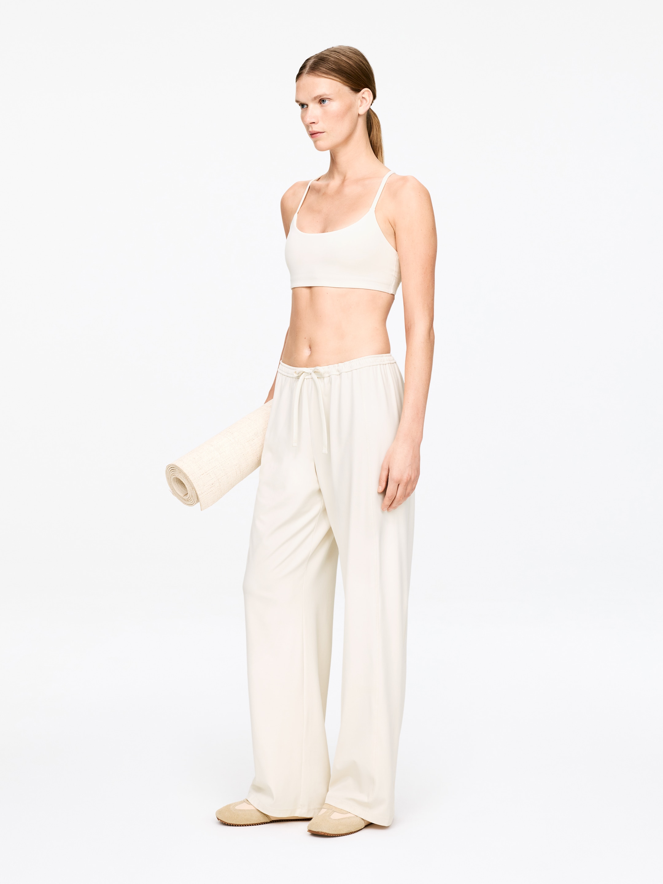 Vida trikåbyxor - Vit - Loose fit - Women - StillMedia/Lookbook - 3
