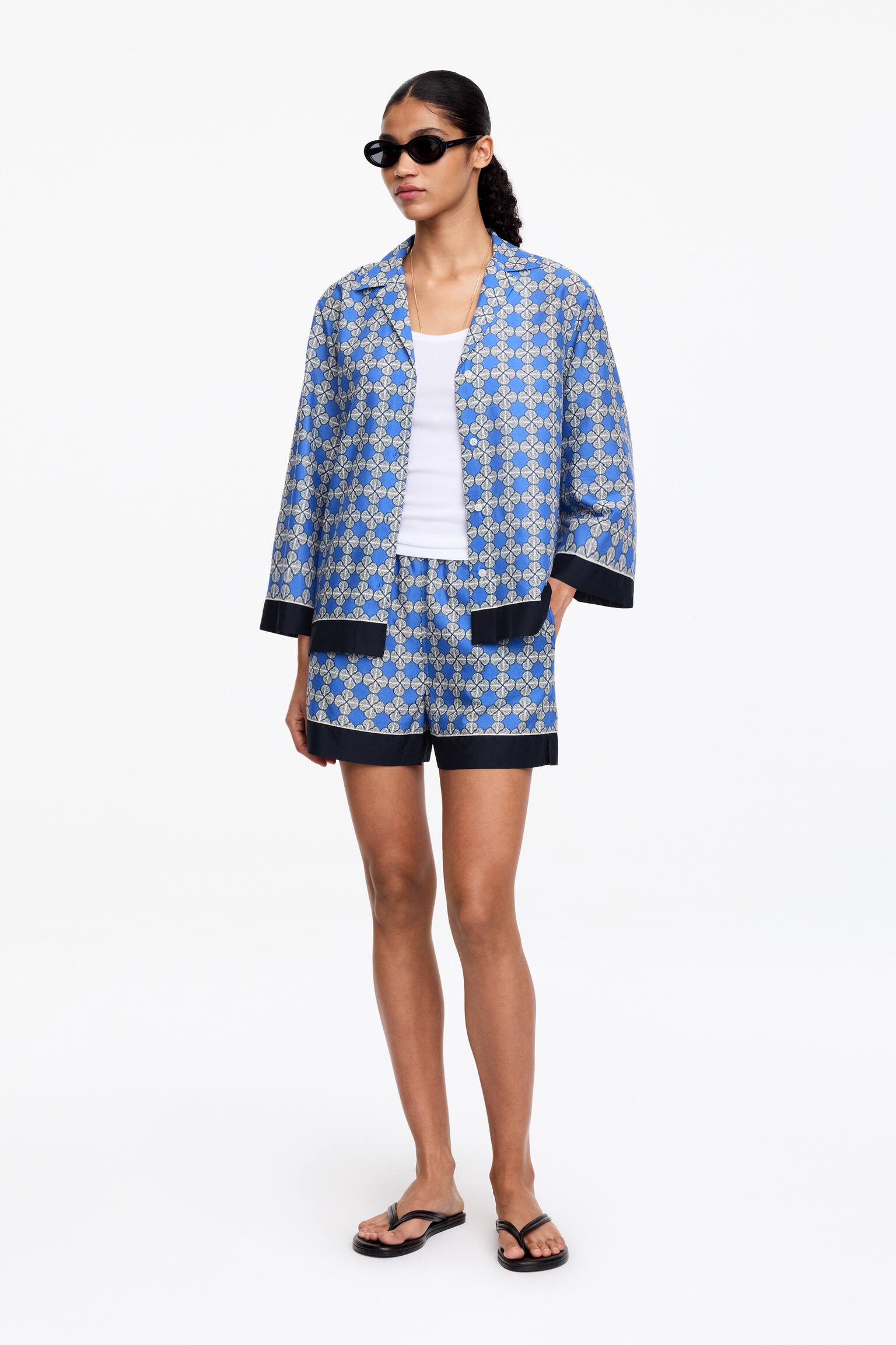 Shorts aus Lyocell-Mischung-Blau - 3