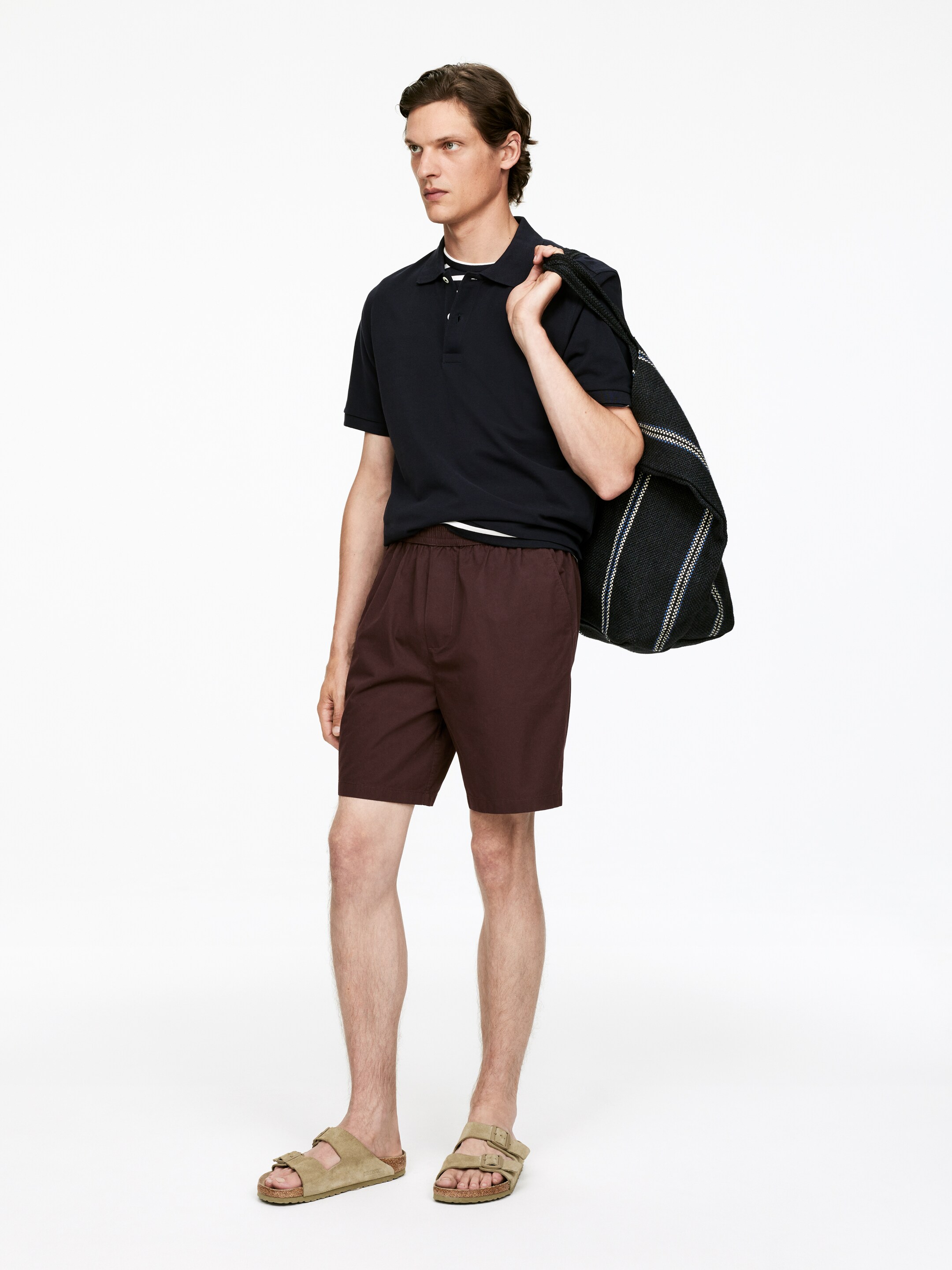 Ver imagen más grande: Pantalones cortos de algodón - Burdeos - HOMBRE | H&M ES 4
