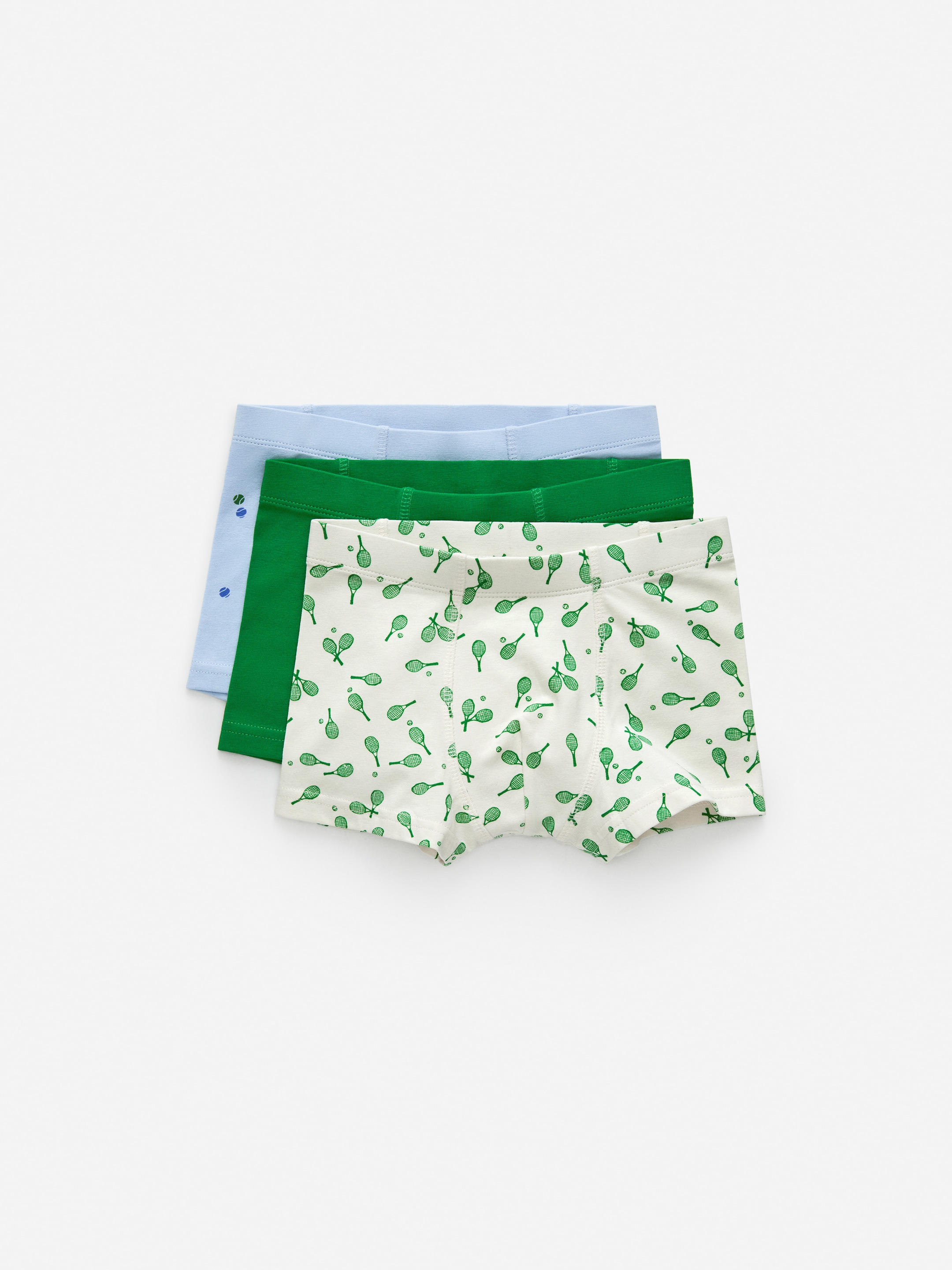 Trunks, 3-pack - Blå/grön/off-white - Slim fit - Children - StillMedia/DescriptiveStillLife - 2