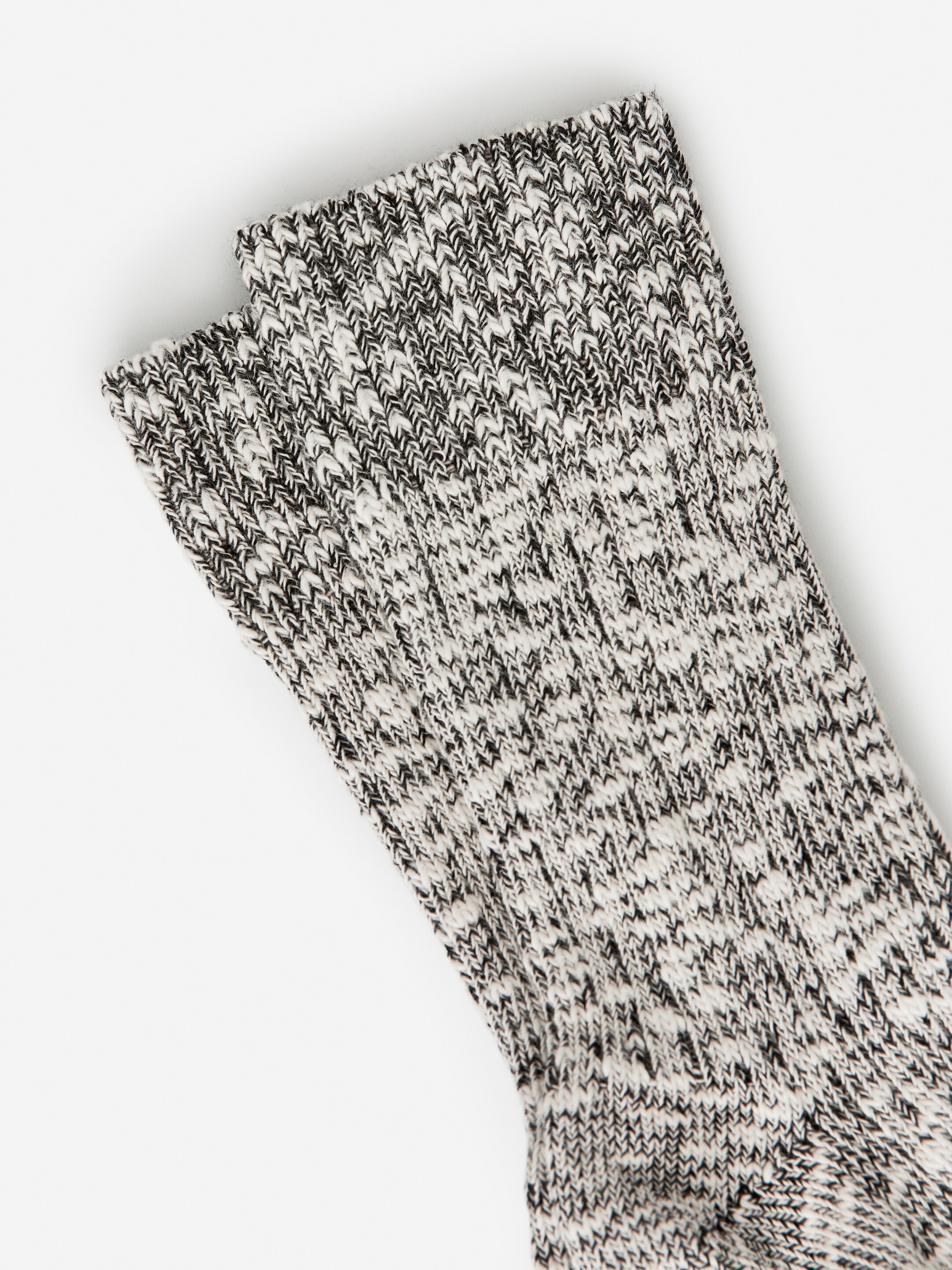 Agrandir l'image: Chaussettes en maille épaisse - Noir/blanc - FEMME | H&M FR 2