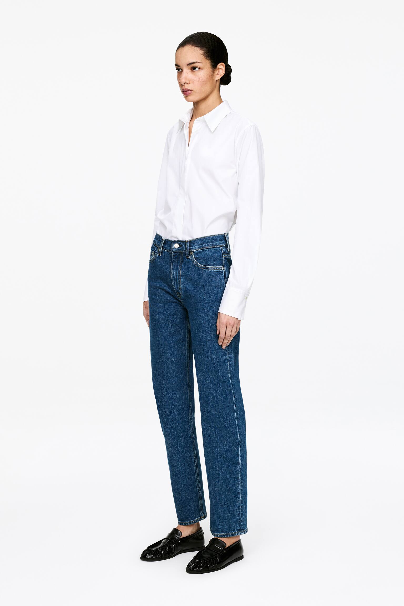 JADE cropped slim fit jeans - Middenblauw/Lichtblauw/Gewassen zwart/Wit/Donkerblauw/Wit/Blauw/Blauw - 6