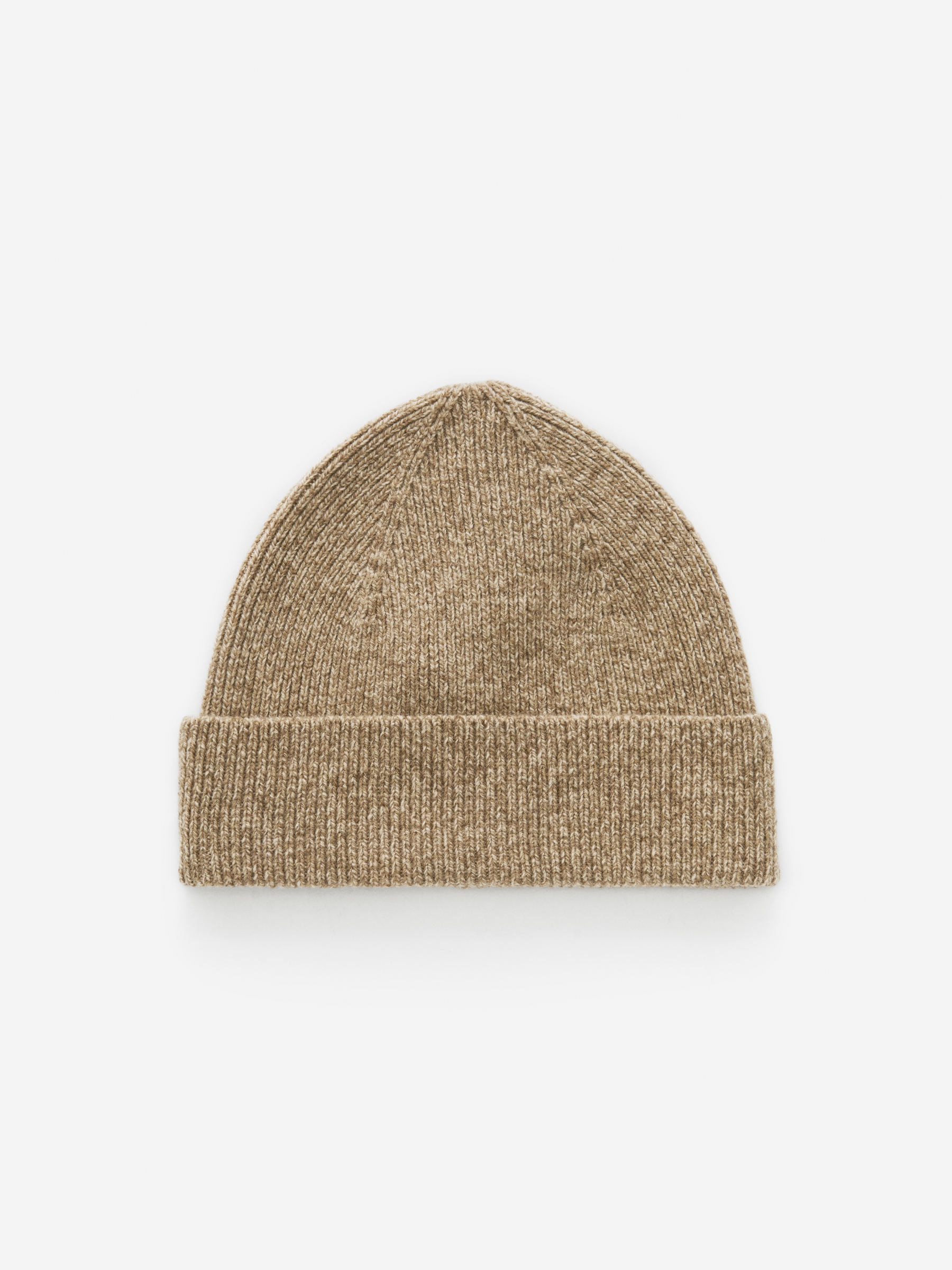 Wool-Blend Beanie-Beige-13553