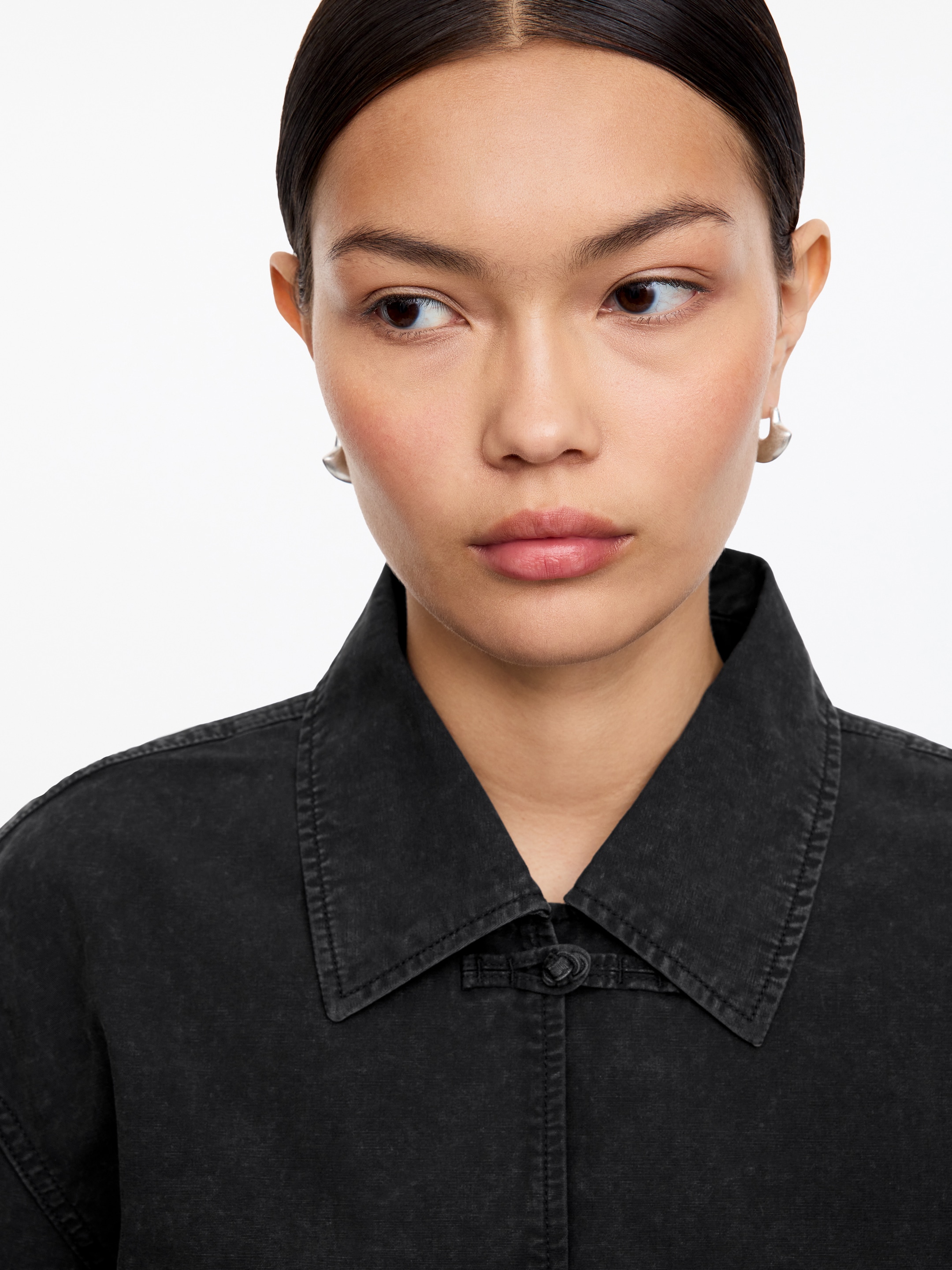 Surchemise à boutons noués - Noir - Regular fit - Femme - StillMedia/Lookbook - 2