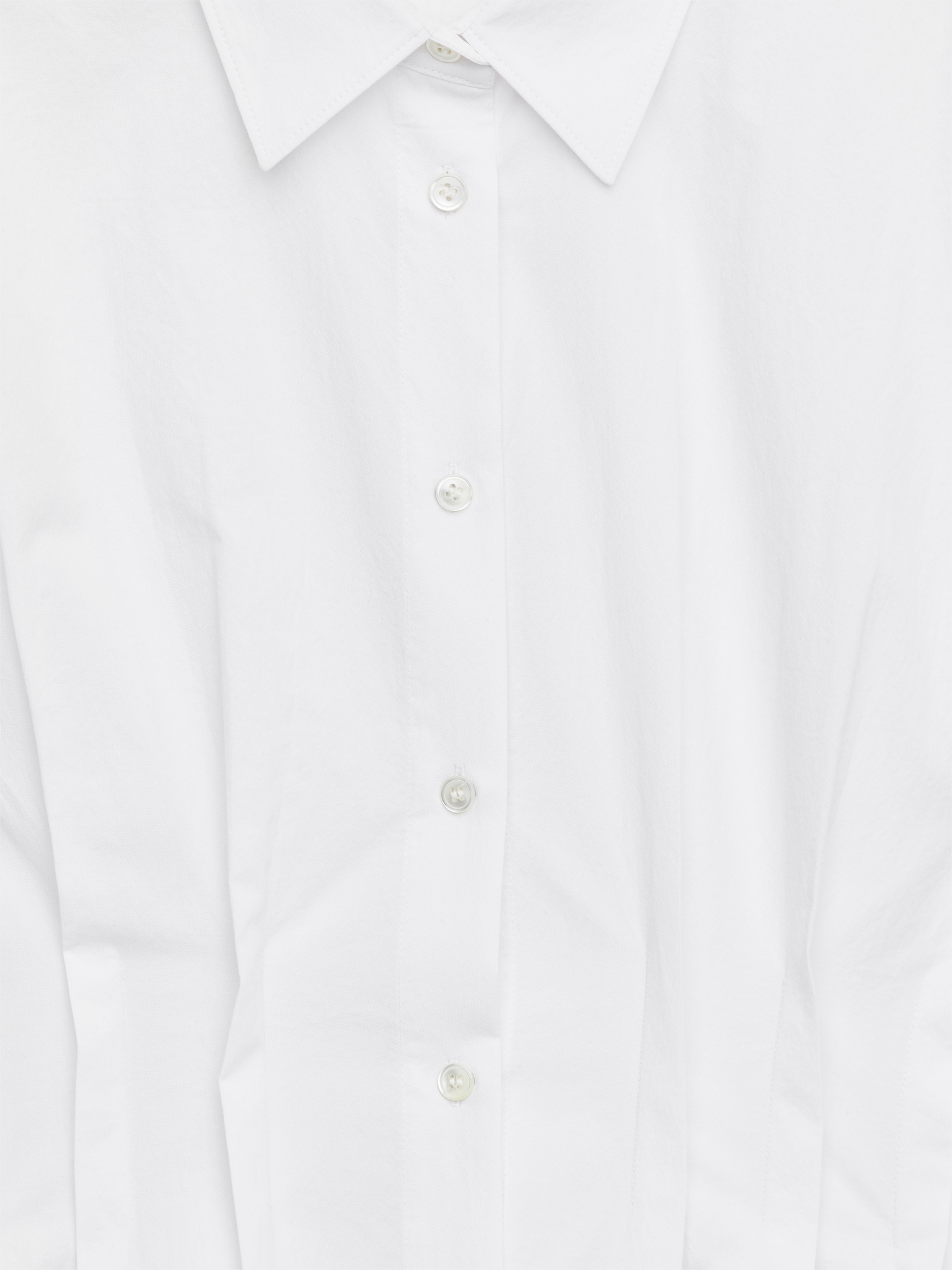 Pleated Blouse - White/Burgundy - 4