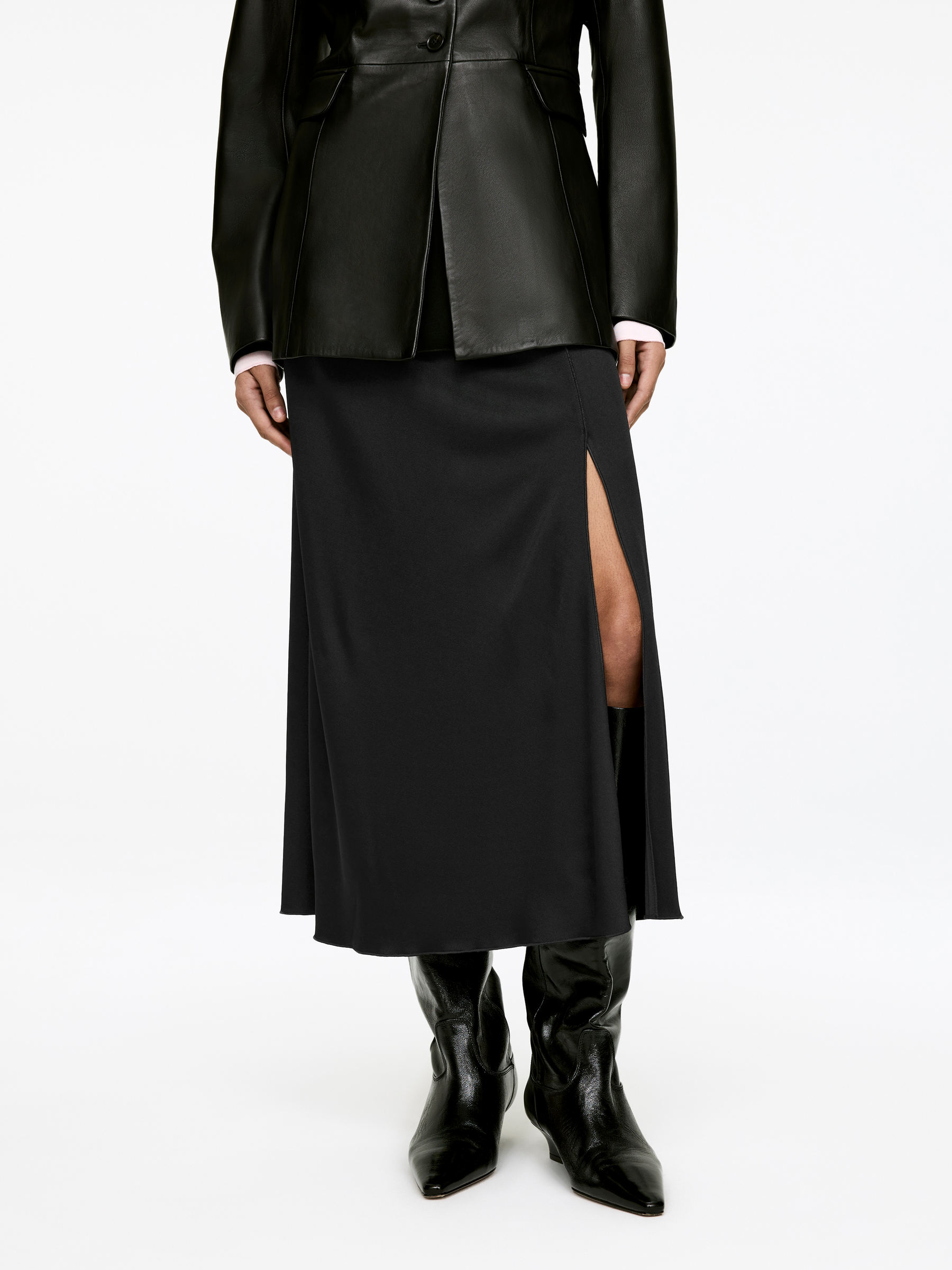 Viscose Skirt - Black - Regular fit - Women - StillMedia/Lookbook - 5