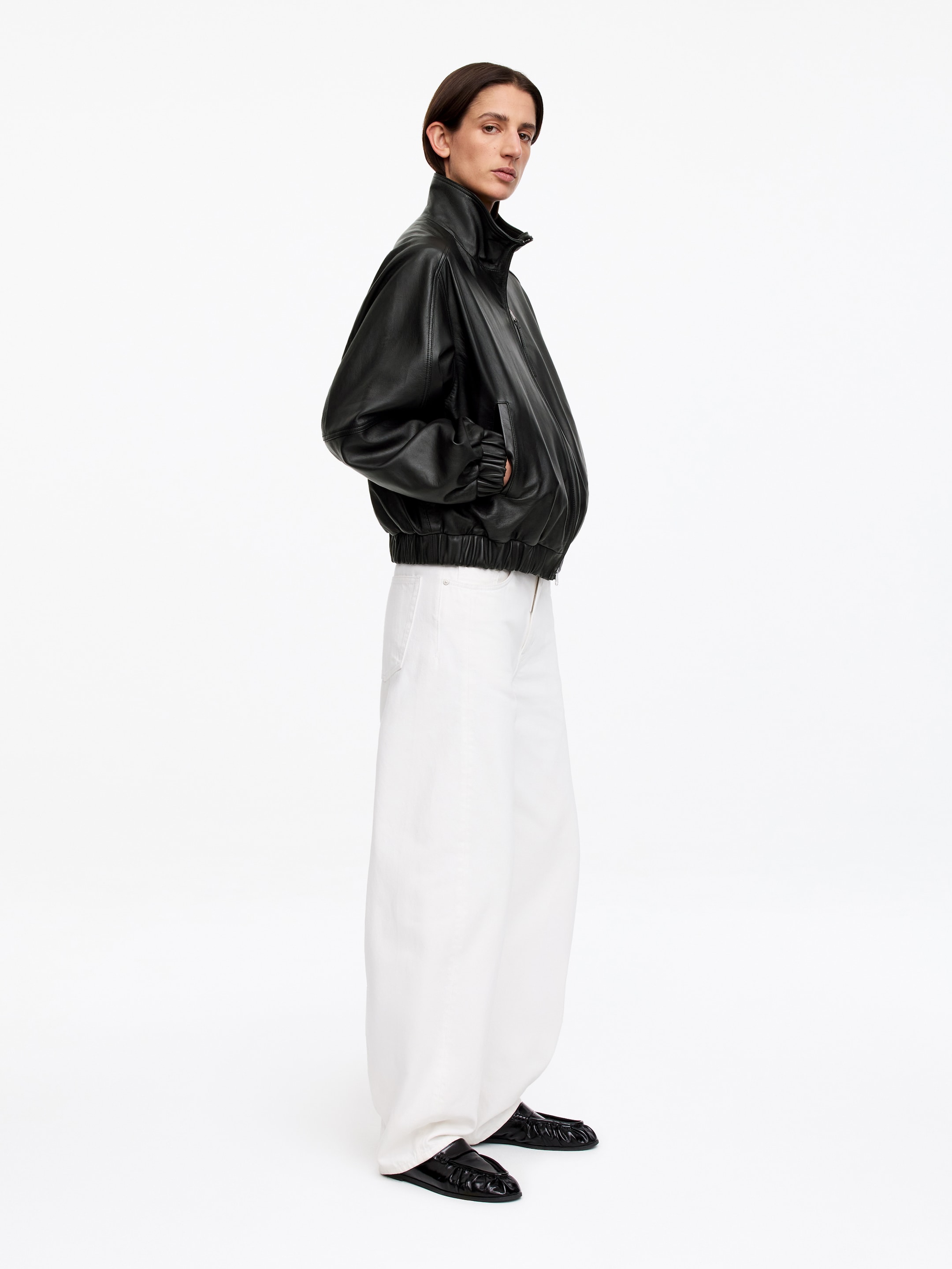 Skórzana kurtka - Czarny - Fason normalny - Women - StillMedia/Lookbook - 9
