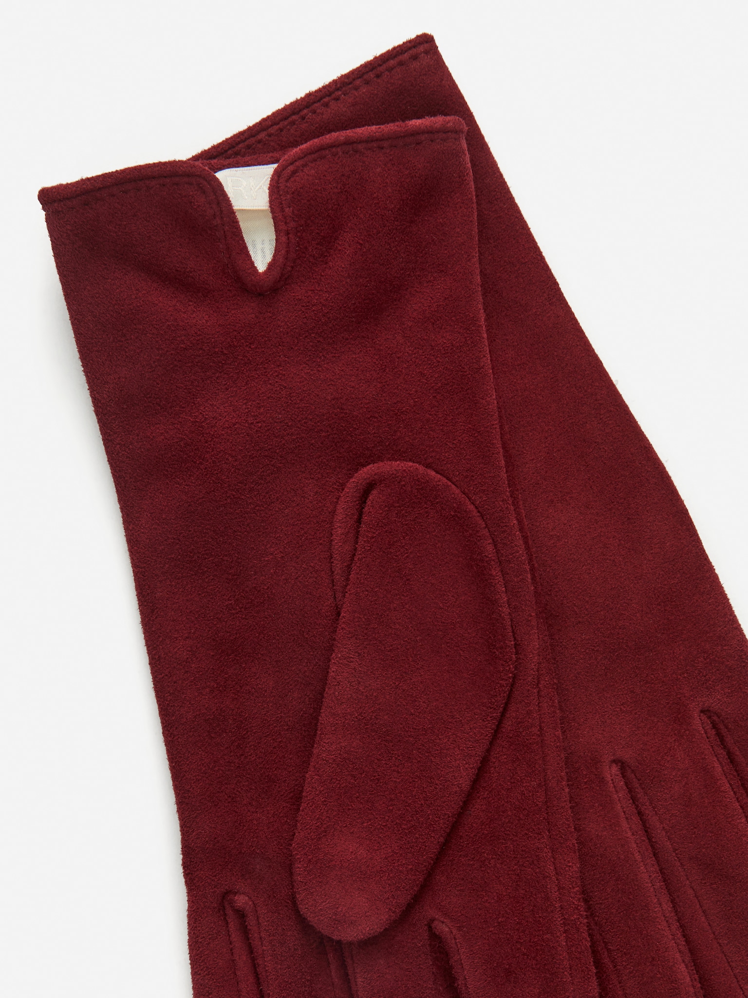 Gants en daim - Rouge foncé - 2