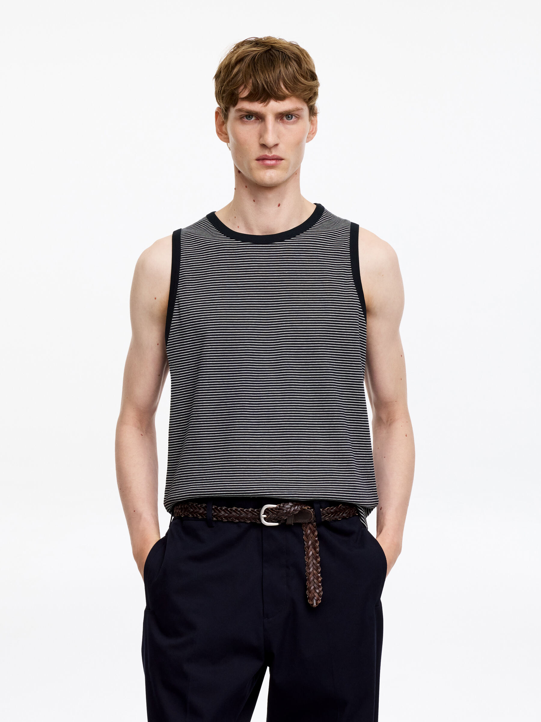 Ribbed Tank Top-#272930-19563