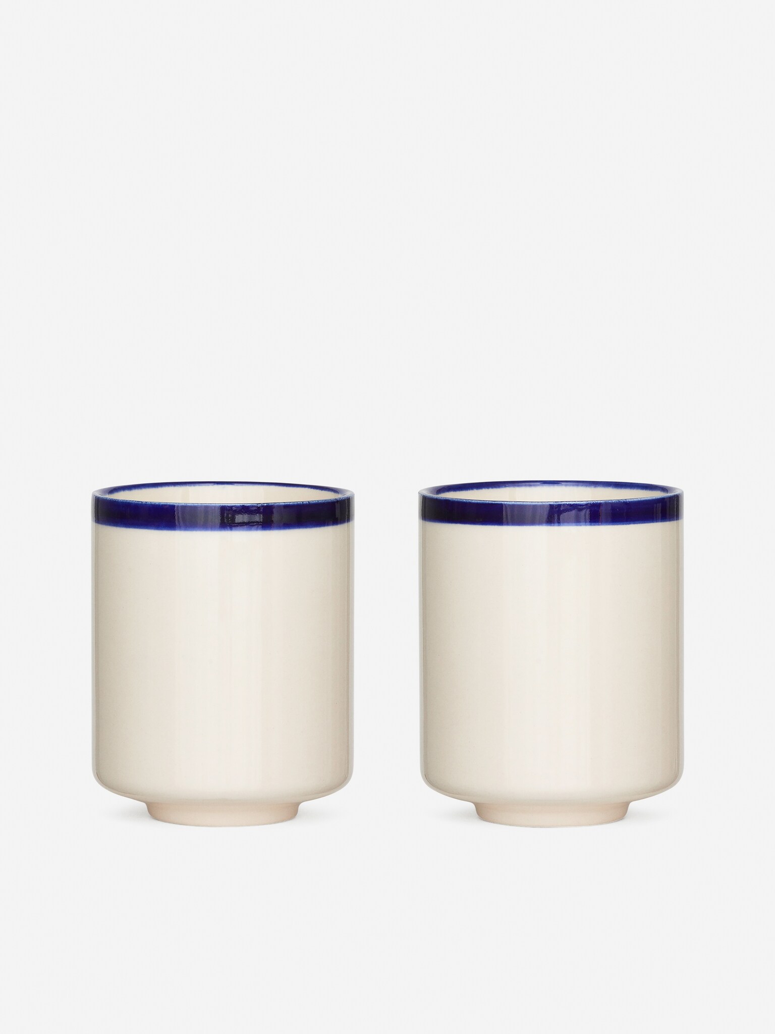 Set de 2 căni din ceramică - Alb/Albastru/Alb/Albastru Dip/Alb/roșu/Alb/Albastru/Alb/Albastru Închis/Blue Dots/Roz/Alb Murdar/Alb/Albastru